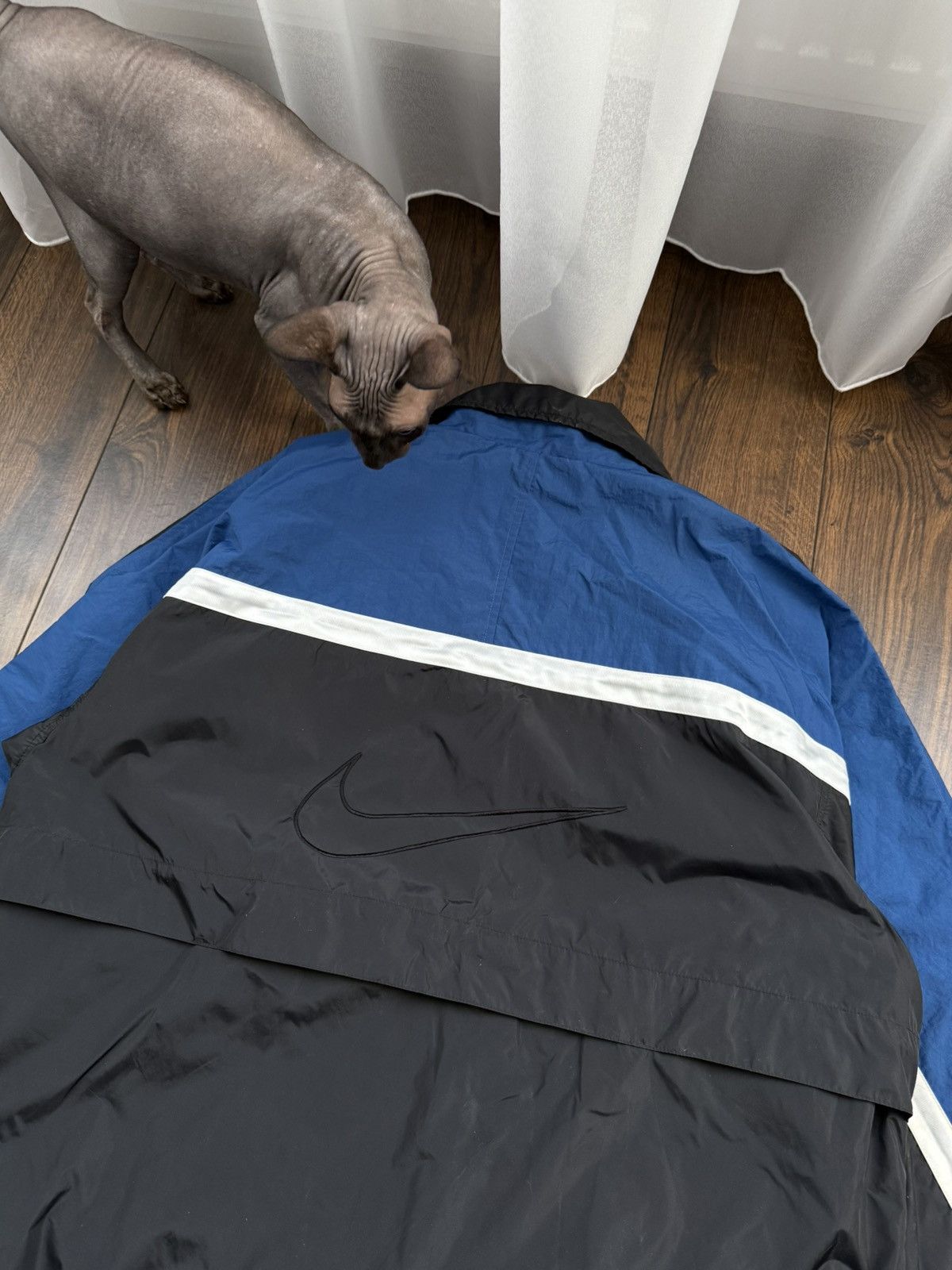 Nike 🔥Vintage y2k Nike Big Swoosh Jacket Size US XL / EU 56 / 4 - 10 Thumbnail
