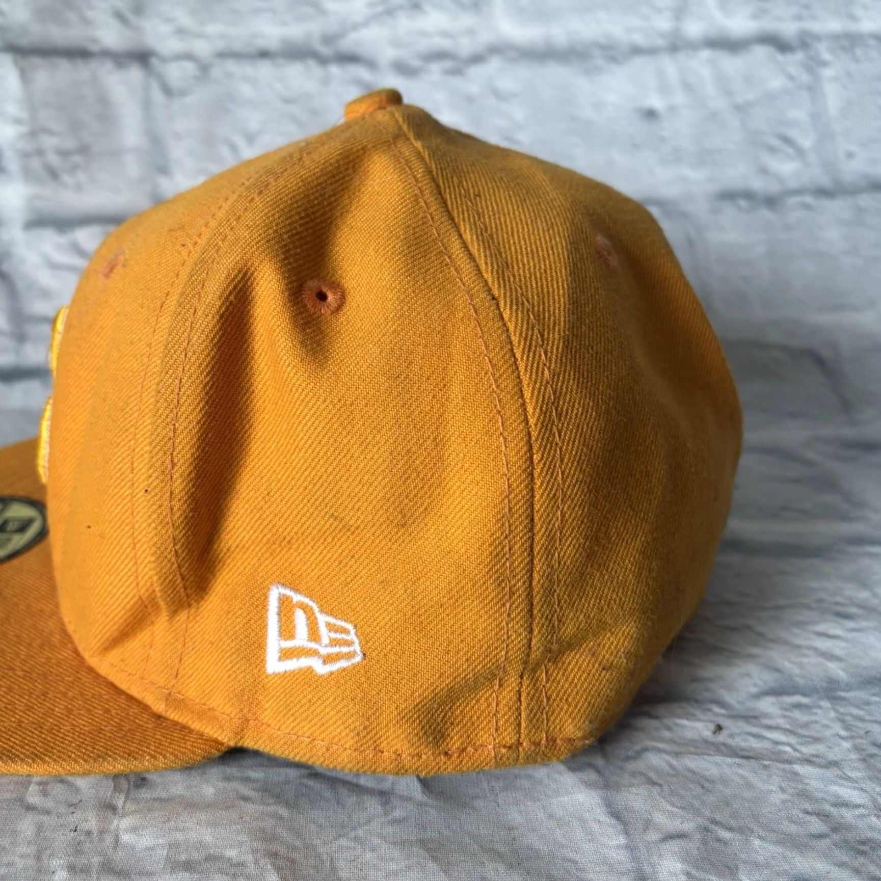 New Era Montreal Expos Hat 59Fifty New Era Fitted Cap Orange Yellow Size 7 1/2 Baseball Cap Men Vintage: No Size ONE SIZE - 5 Thumbnail
