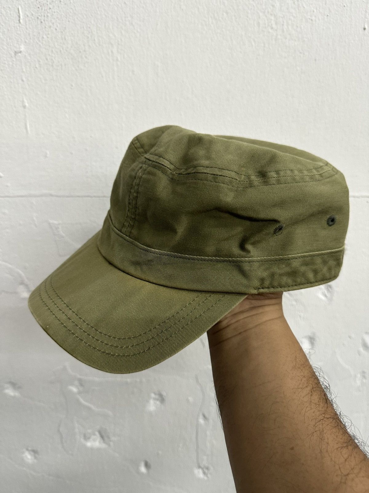 Beams Plus 90’s BEAMSBOY ARMY Leather Strap Hat Size ONE SIZE - 1 Thumbnail