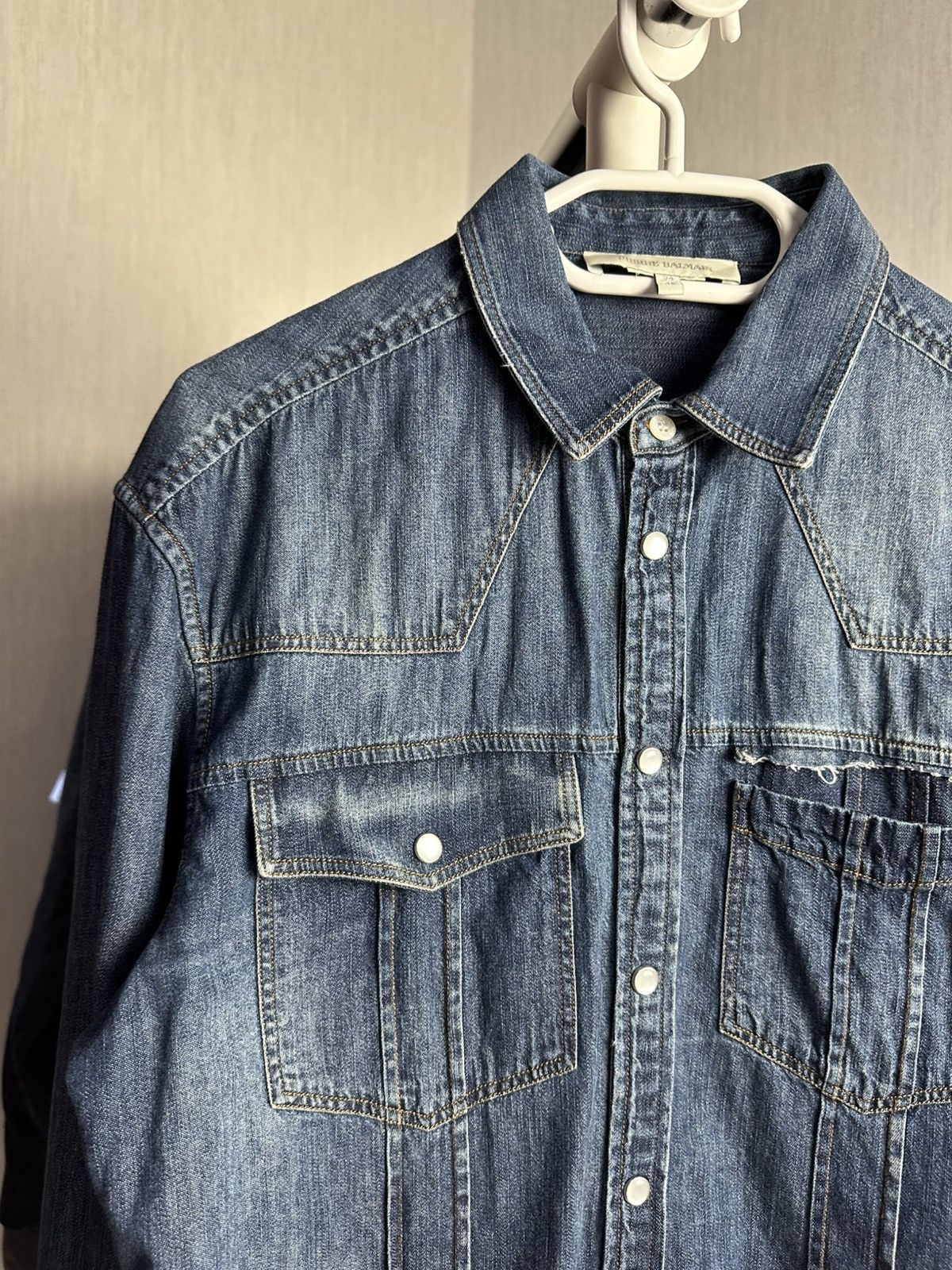 Pierre Balmain PIERRE BALMAIN DENIM SHIRT Size US M / EU 48-50 / 2 - 2 Thumbnail