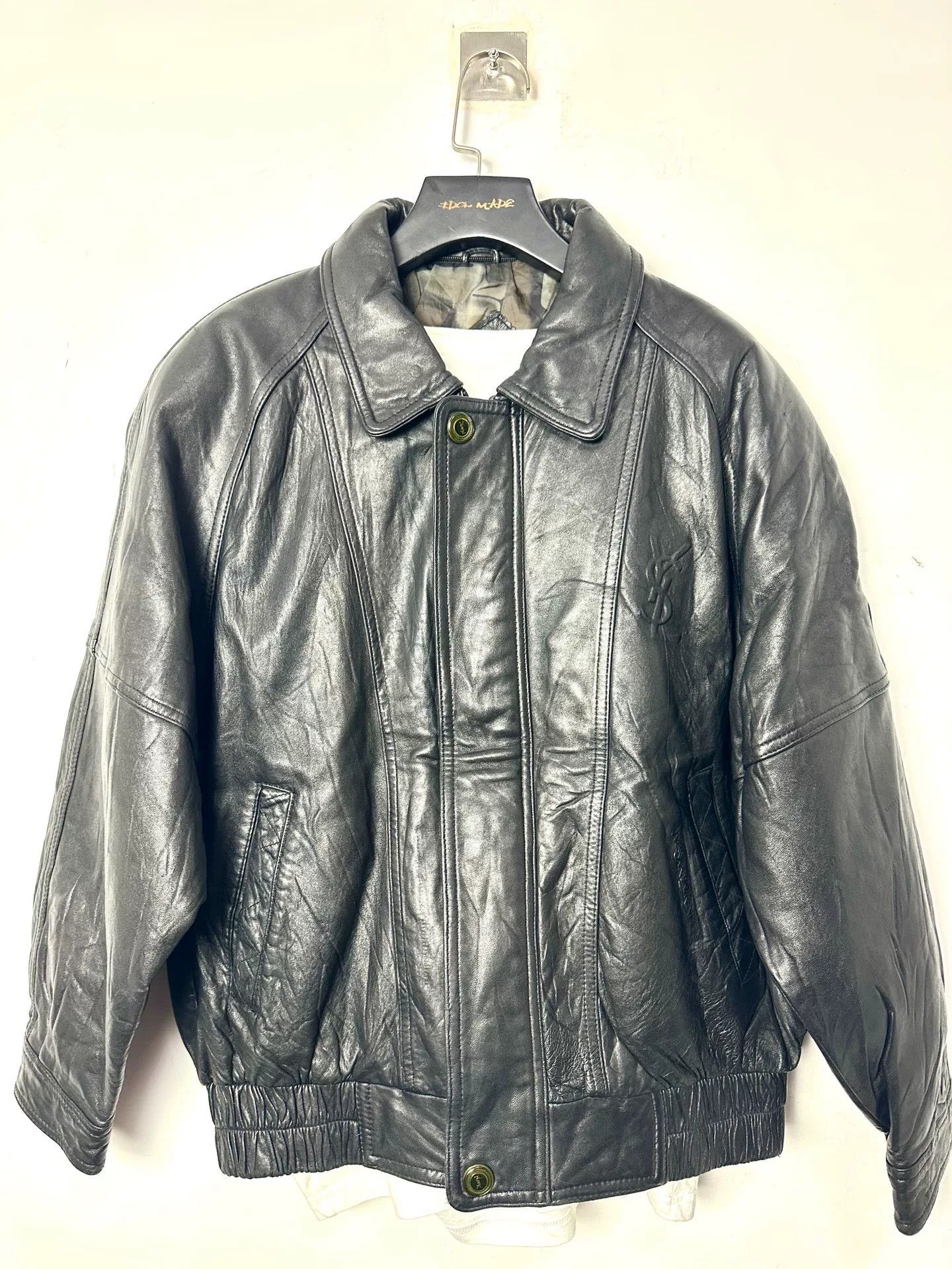 Saint Laurent Paris Vintage 90s Yves Saint Laurent Leather Jacket Size US M / EU 48-50 / 2 - 1 Thumbnail