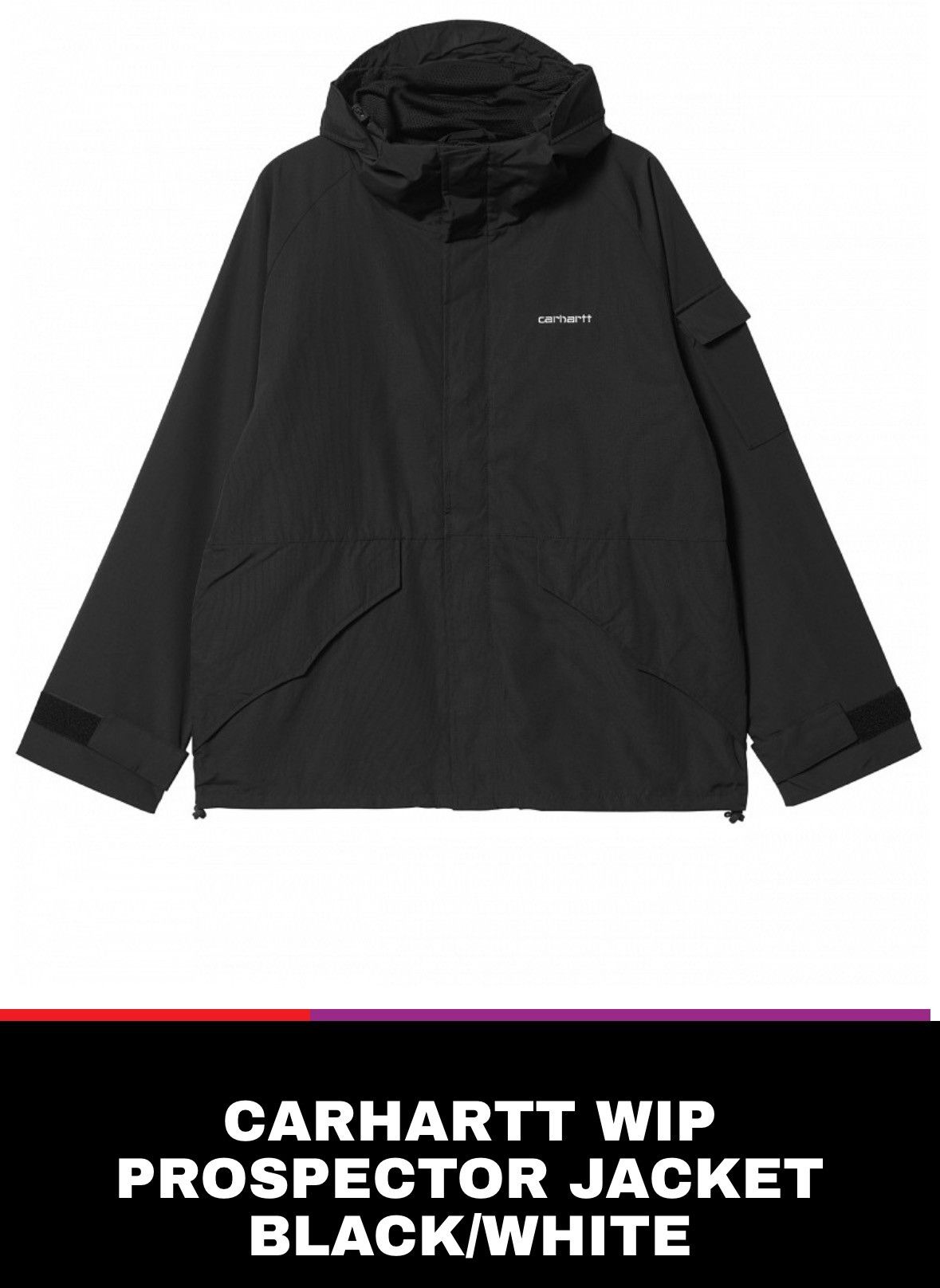 Carhartt CARHARTT WIP PROSPECTOR JACKET BLACK/WHITE | Grailed