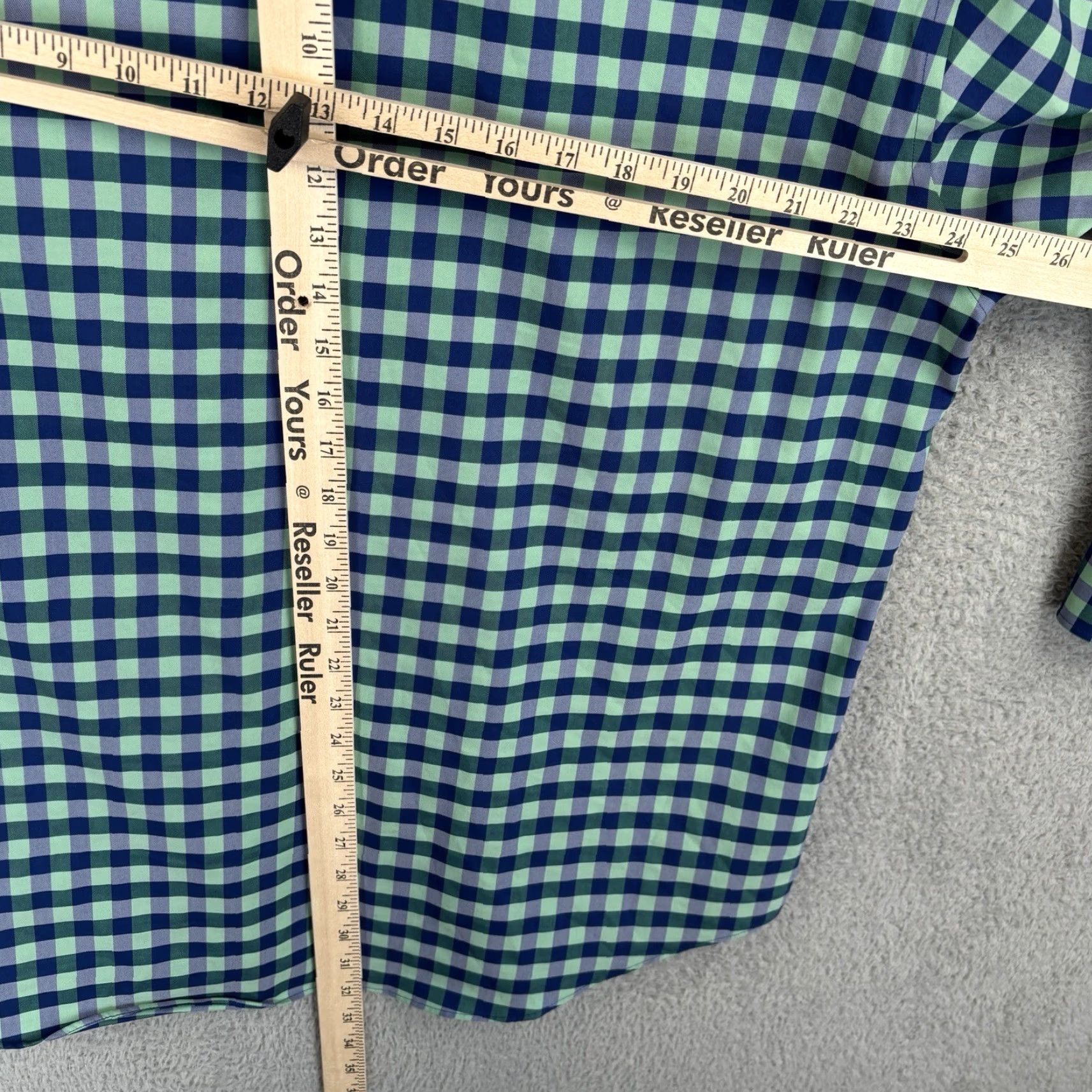Vintage Twillory Button Shirt Mens 17.5 34-35 Green Blue Check Stretch Dress Shirt Casual Workwear Size US XXL / EU 58 / 5 - 6 Thumbnail