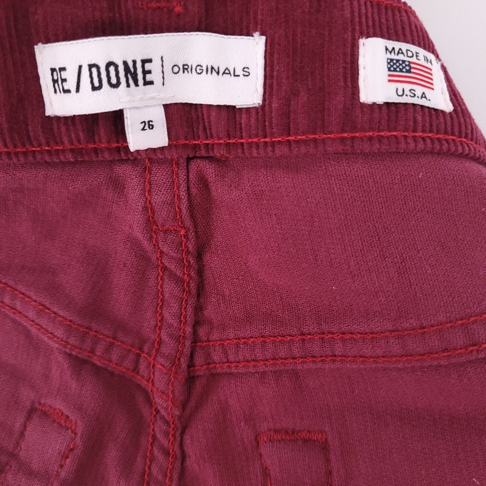 RE/DONE Re/done High Rise Originals Button Fly Corduroy Size 26" / US 2 / IT 38 - 7 Thumbnail