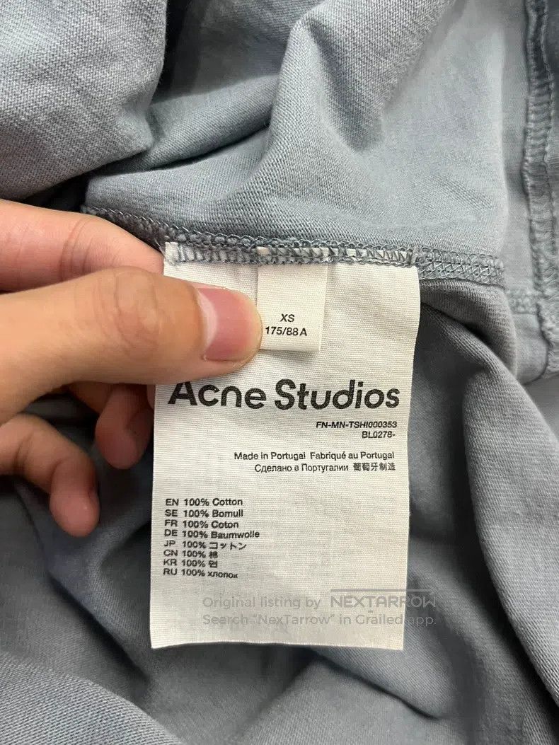 Acne Studios Acne Studios FW22 Solid Color Letter Short Sleeve Round Ne Size US XS / EU 42 / 0 - 4 Thumbnail
