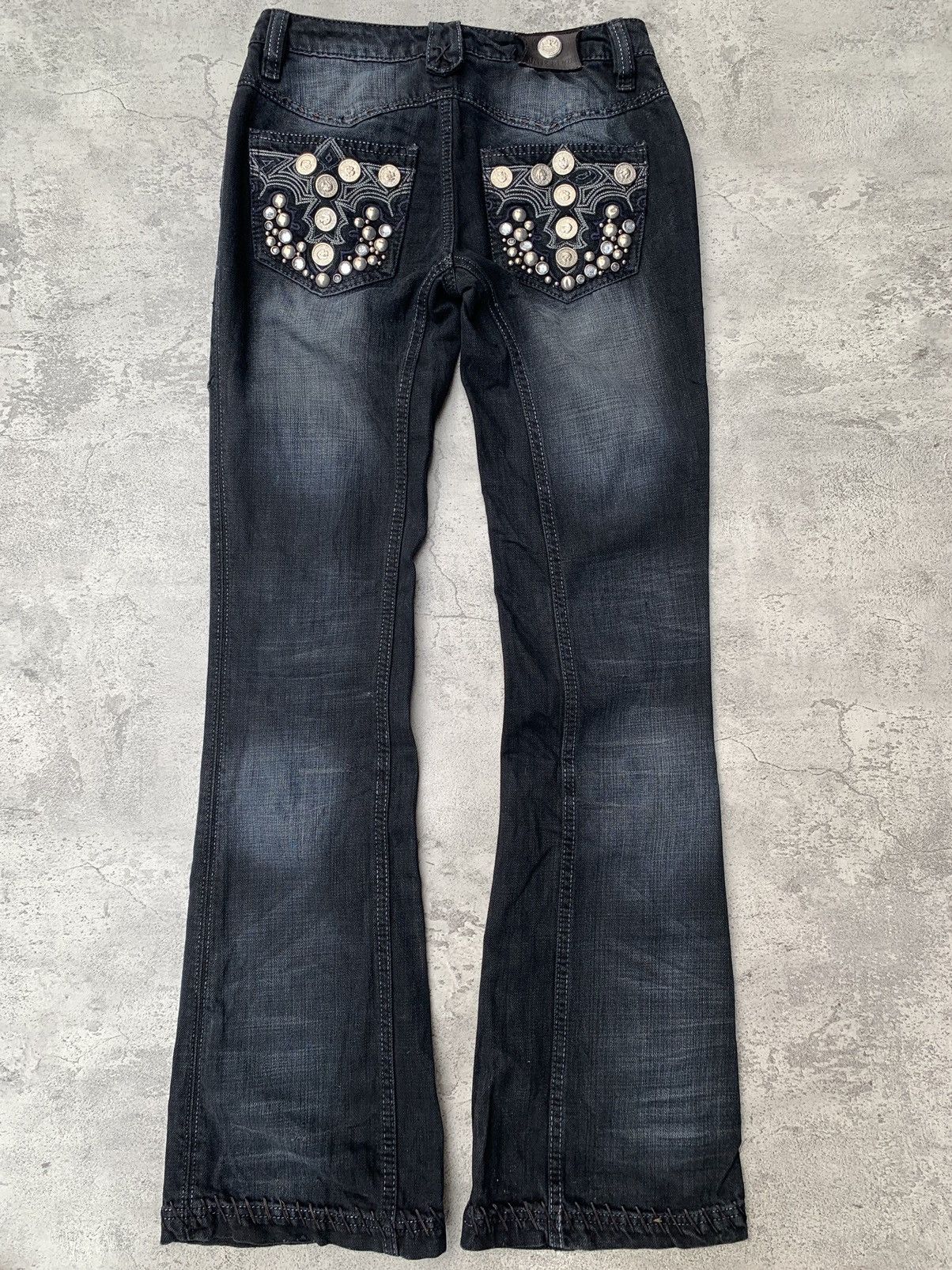 Japanese Brand ANTIK DENIM distressed coin flare jeans Size US 26 / EU 42 - 9 Thumbnail