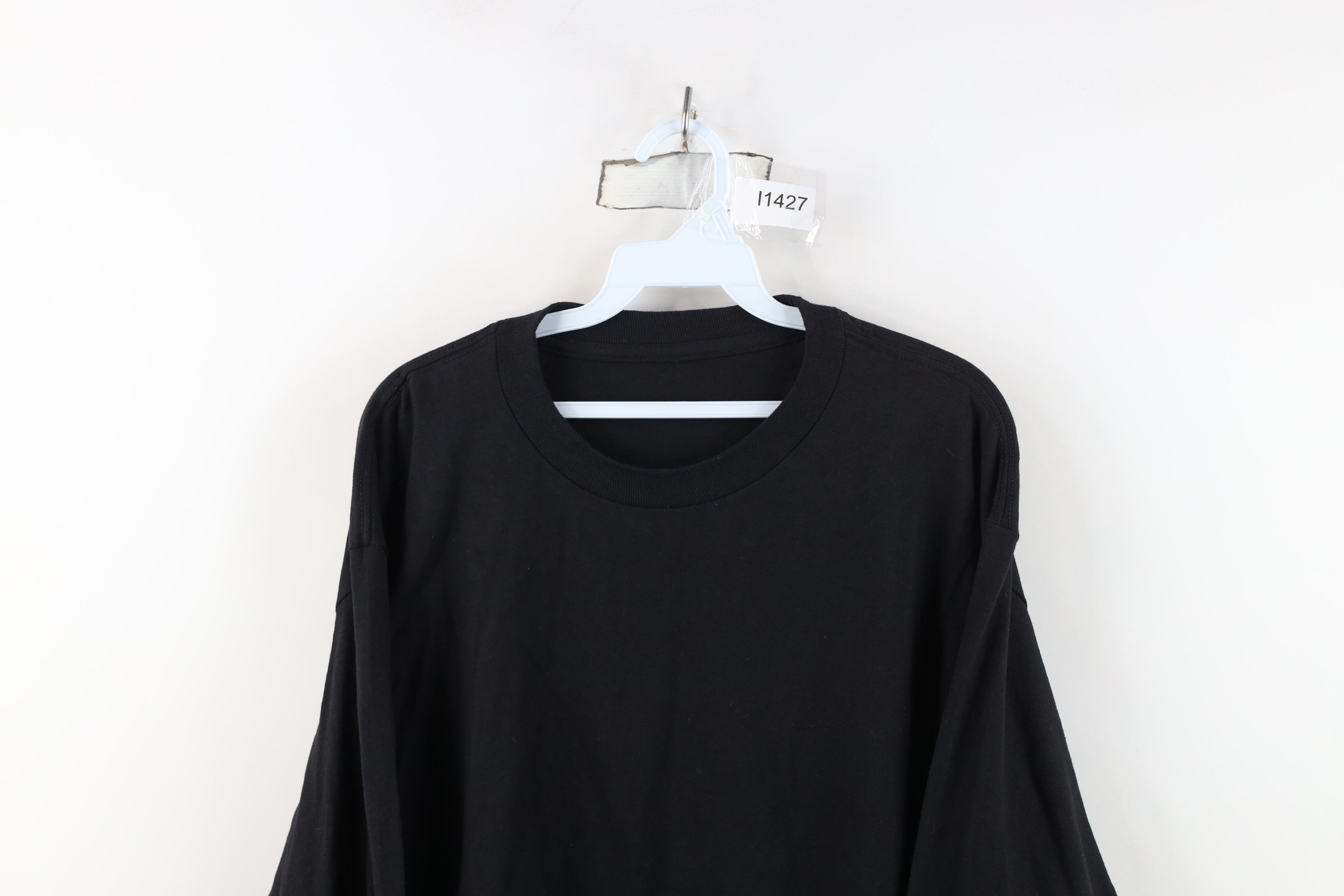 Vintage Vintage 90s Y2K Streetwear Cotton Long Sleeve T-Shirt Black Size US L / EU 52-54 / 3 - 2 Thumbnail