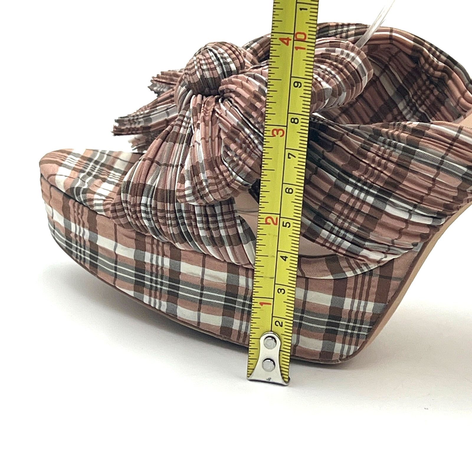 Loeffler Randall Loeffler Randall Natalia Plaid Platform Bow Heels Size US 9.5 / IT 39.5 - 6 Thumbnail