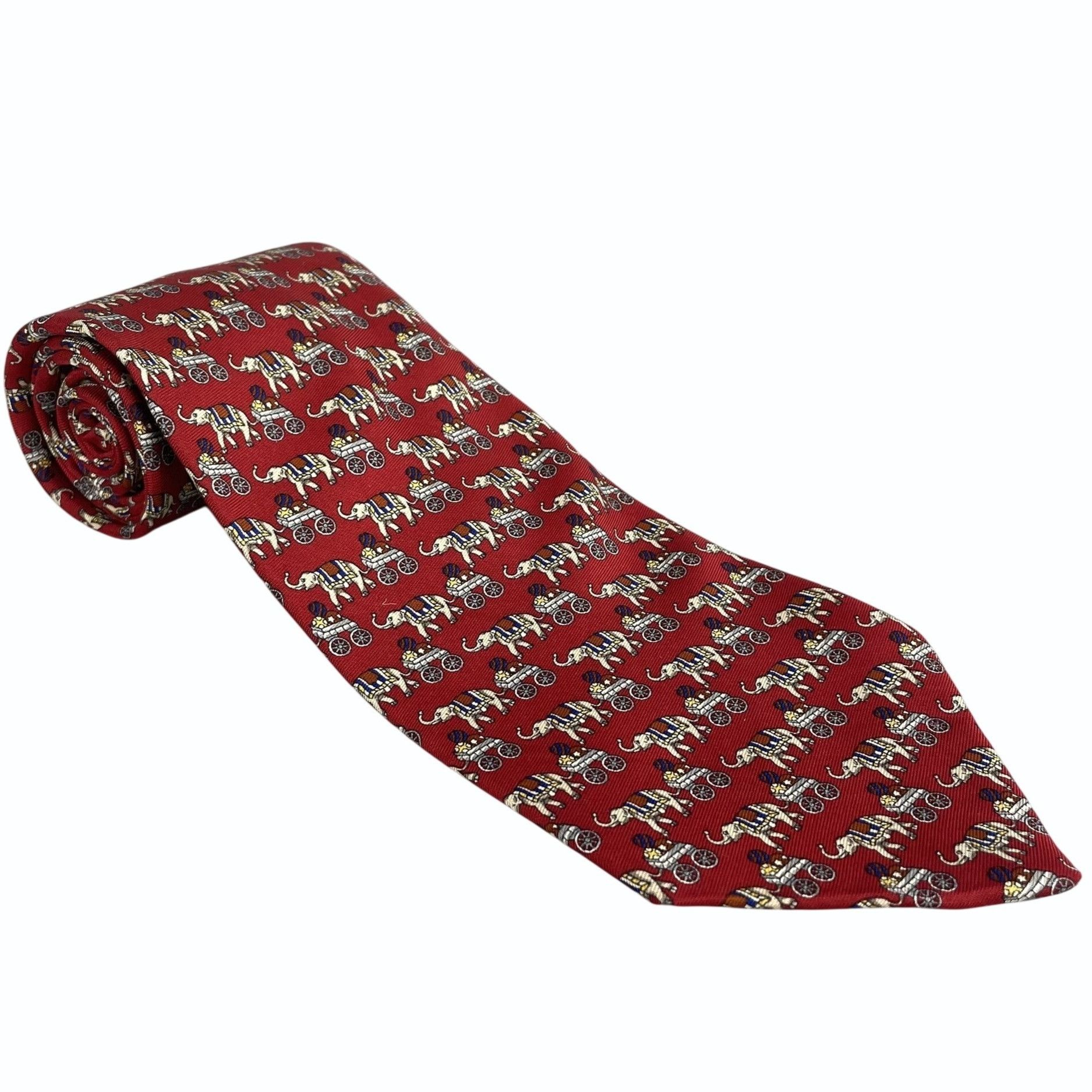 Brooks Brothers Brooks Basics Brooks Bros Red Silk Tie Repeating Elephant Pr Size ONE SIZE - 3 Thumbnail