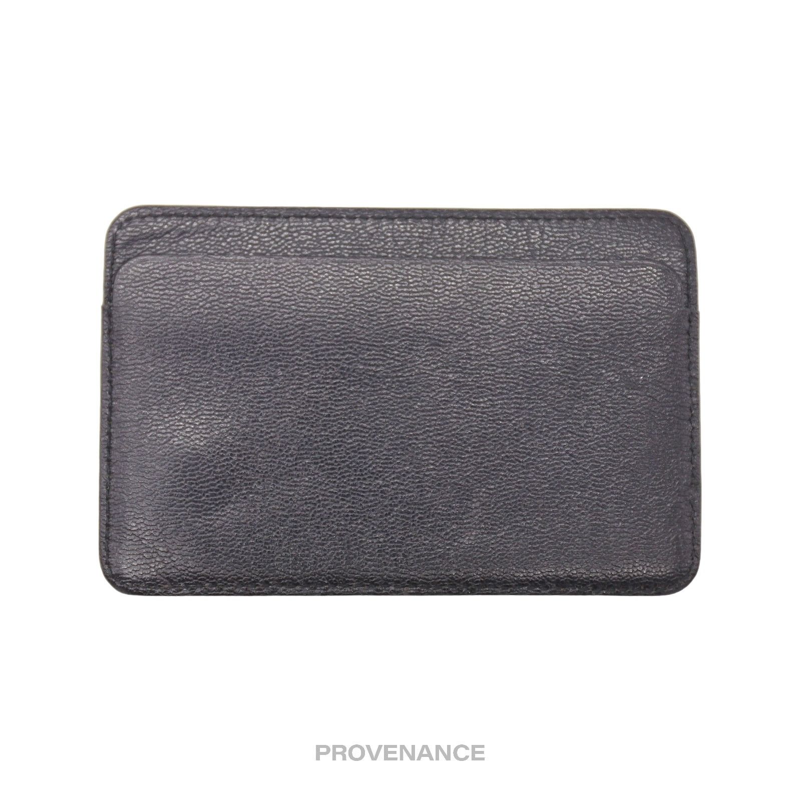 Gucci 🔴 Gucci Placard Logo Card Holder Wallet - Black Leather Size ONE SIZE - 2 Thumbnail