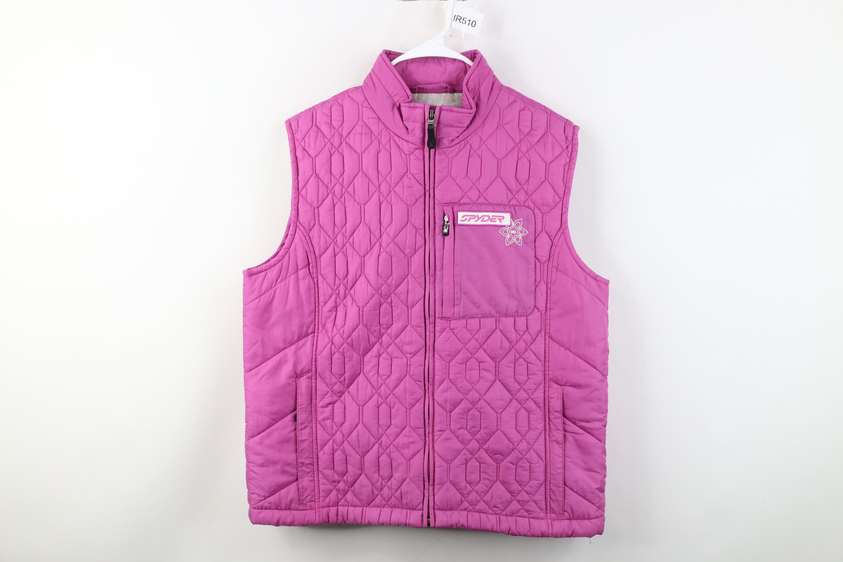 Spyder Vintage Spyder Flower Quilted Full Zip Puffer Vest Jacket Size XL / US 12-14 / IT 48-50 - 1 Thumbnail