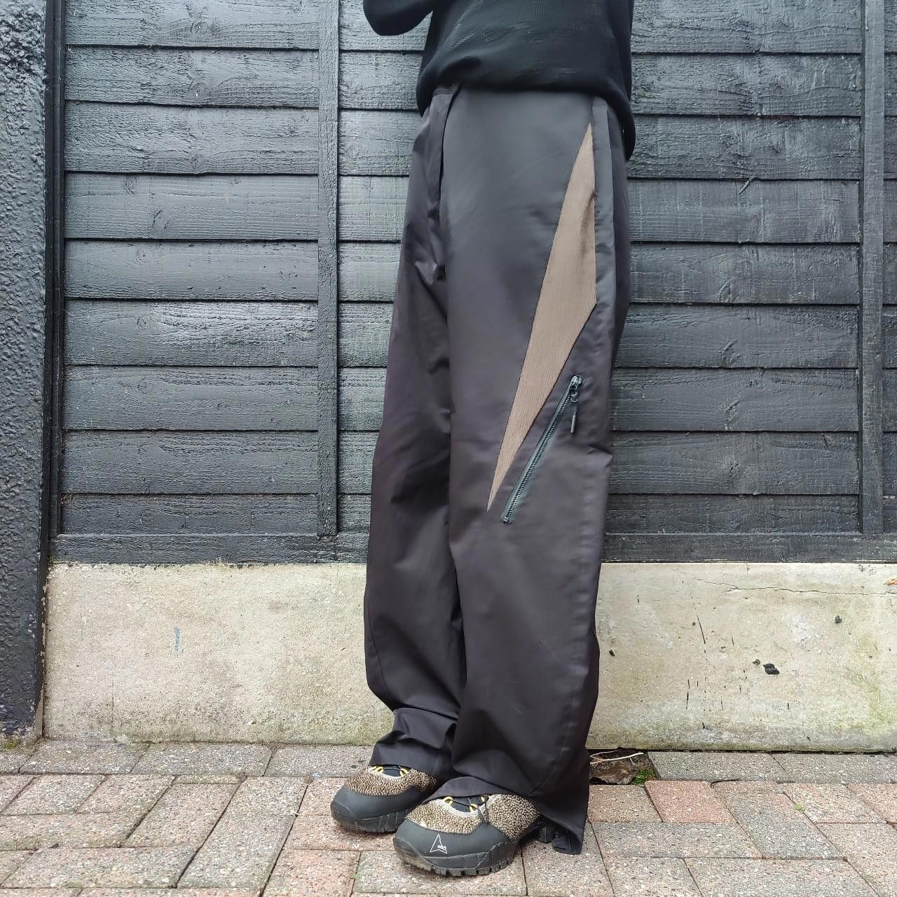 Other 49Percent Black Panelled Spliced Trousers Size US 34 / EU 50 - 2 Thumbnail