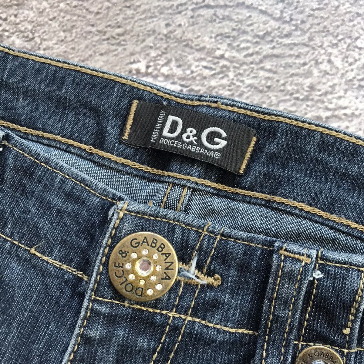 Vintage Vintage 90s Dolce Gabbana Wide Leg Baggy Jeans Streetwear 28 Size 28" / US 6 / IT 42 - 4 Thumbnail