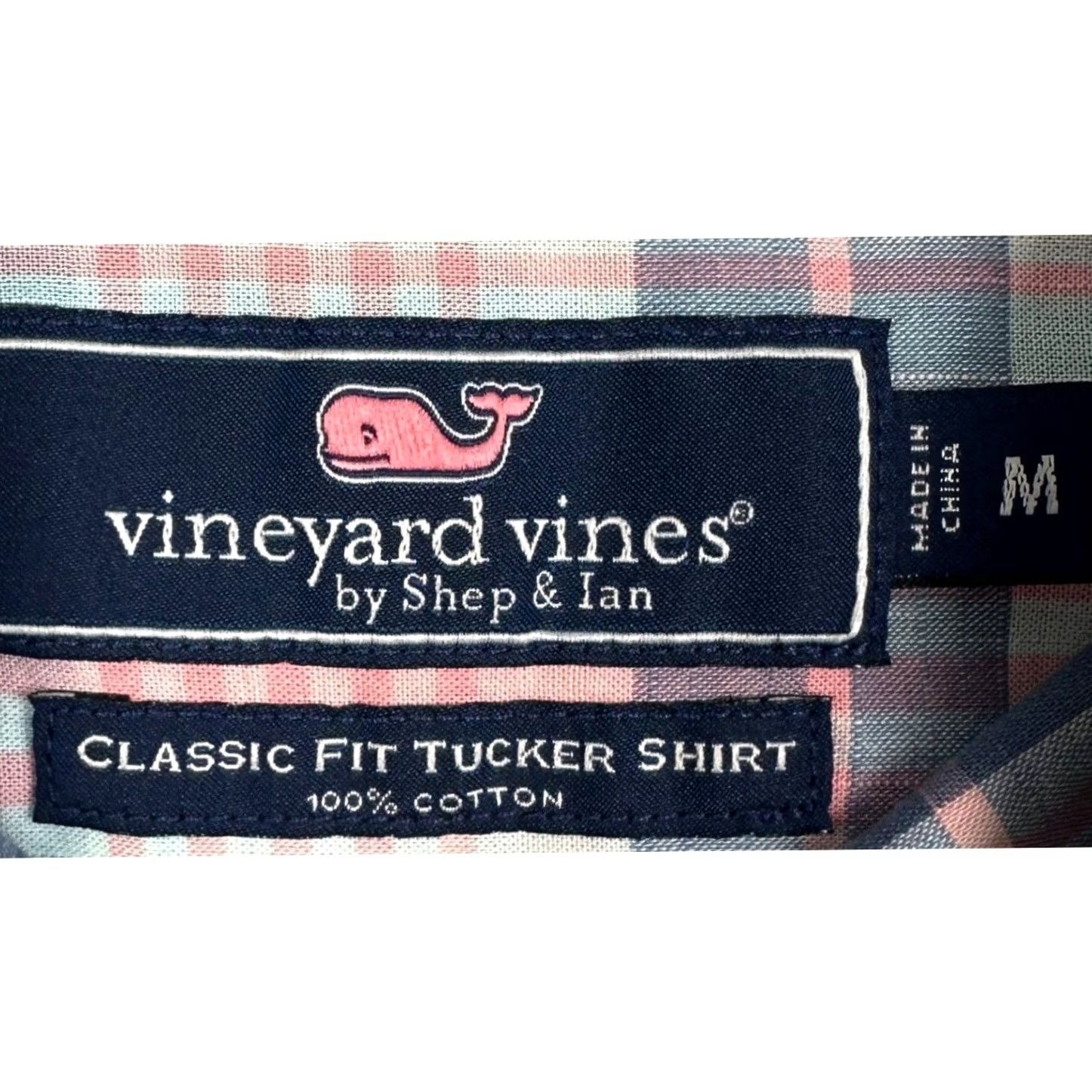 Vineyard Vines Vineyard Vines Shirt Mens M Blue Pink Plaid Classic Fit Tucker Button-Down Chest Pocket Long Sleeve Size US M / EU 48-50 / 2 - 4 Thumbnail