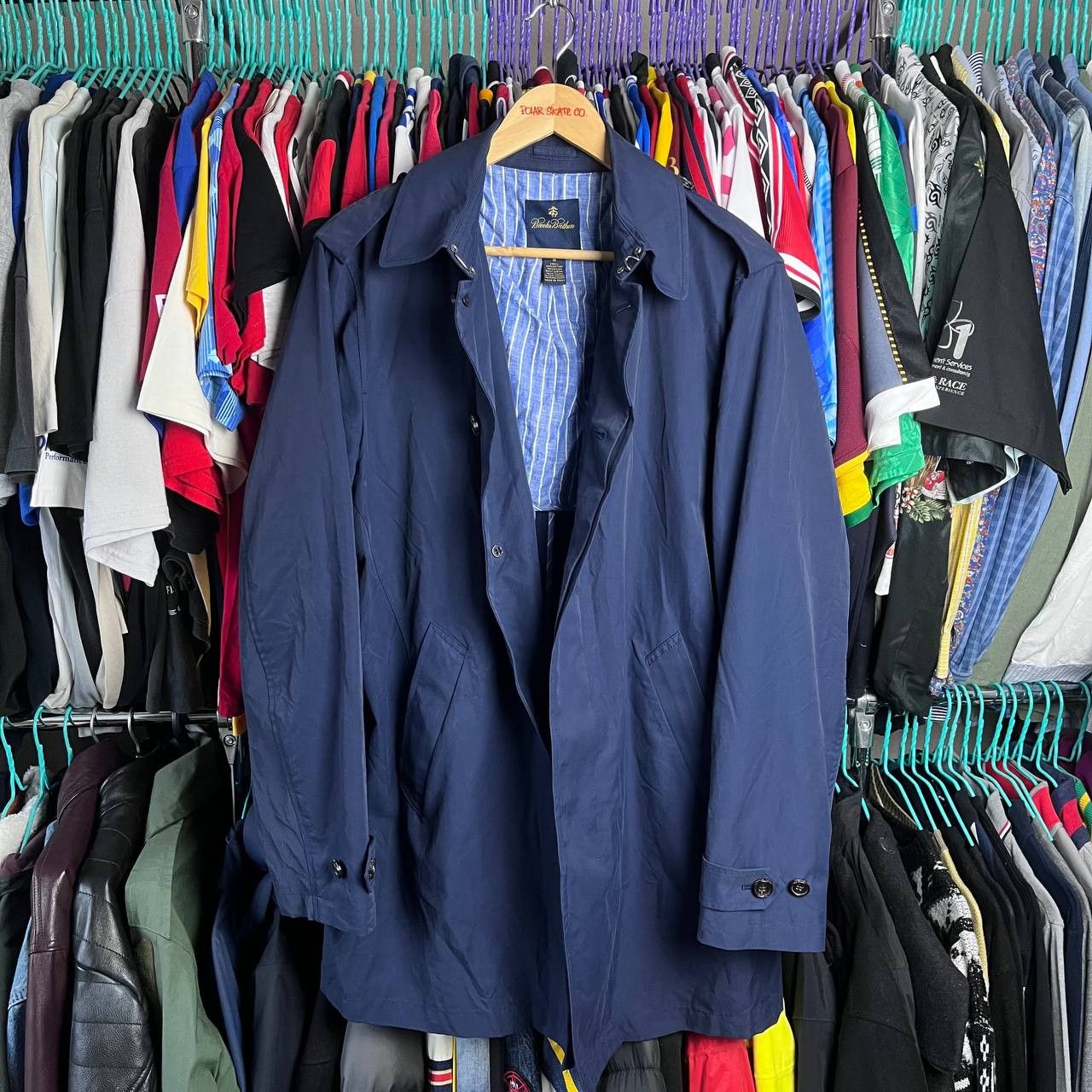 Brooks Brothers Brooks Brothers Navy Blue Casual Business Trench Coat Size US M / EU 48-50 / 2 - 1 Thumbnail
