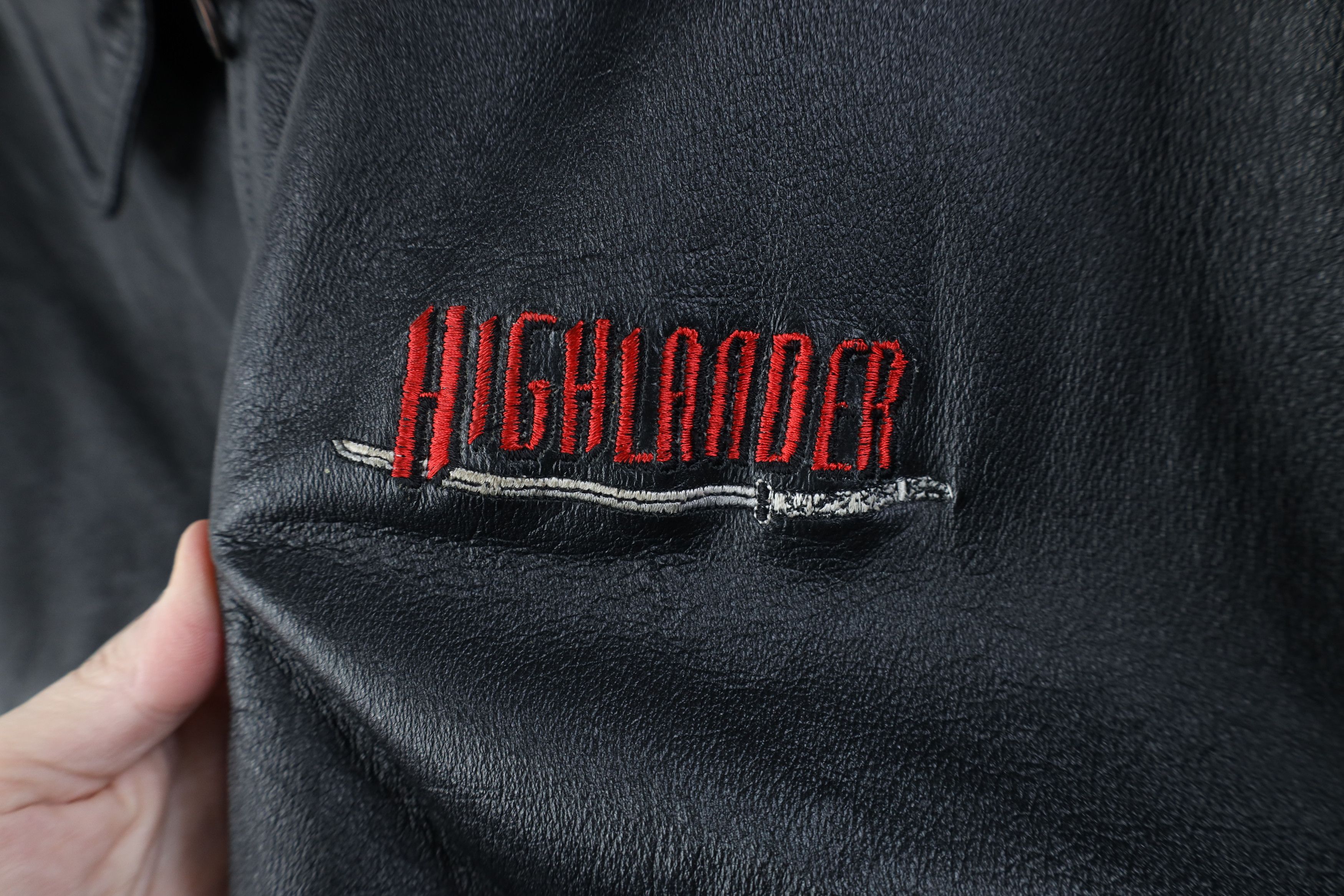 Vintage Vintage 90s Highlander Movie Leather Bomber Jacket Size US XL / EU 56 / 4 - 4 Thumbnail