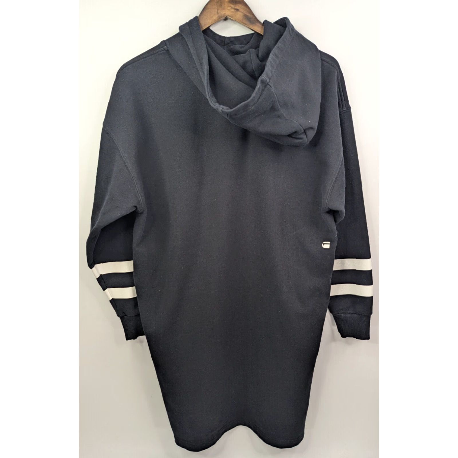 Vintage G Star Raw Scolla Oversized Hooded Striped Sweater Dress Size Medium Logo Womens Sweater Dress Hooded Black SS18? Size M / US 6-8 / IT 42-44 - 5 Thumbnail