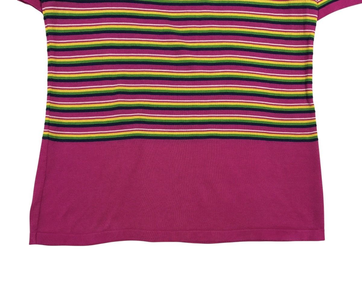 Yves Saint Laurent Vtg🔥90’s YvesSaintLaurent Rainbow Striped Knited Shirt Size M / US 6-8 / IT 42-44 - 8 Thumbnail