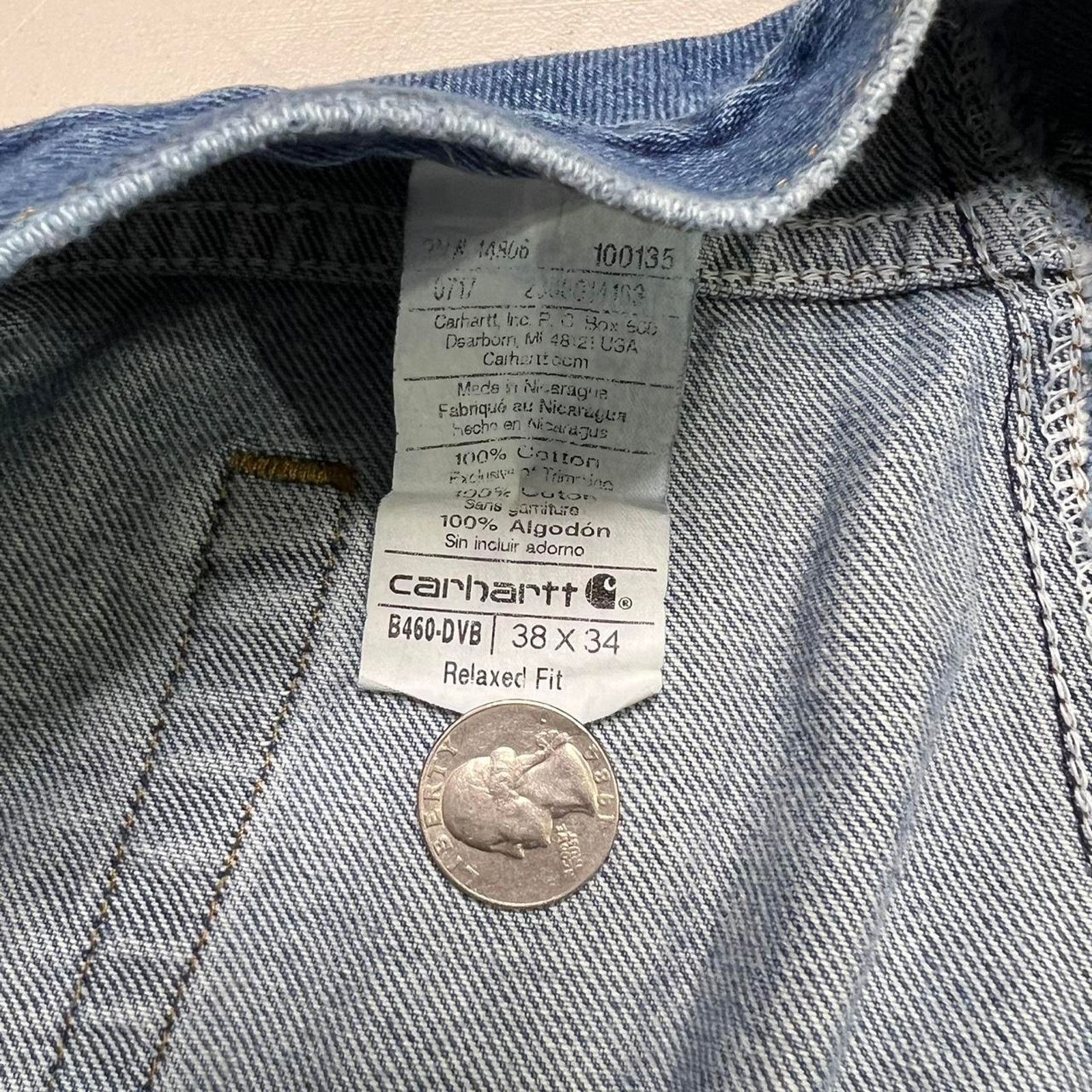 Carhartt CARHARTT B460 DVB Relaxed Fit Denim Medium Jeans 36x34 Size US 36 / EU 52 - 5 Thumbnail