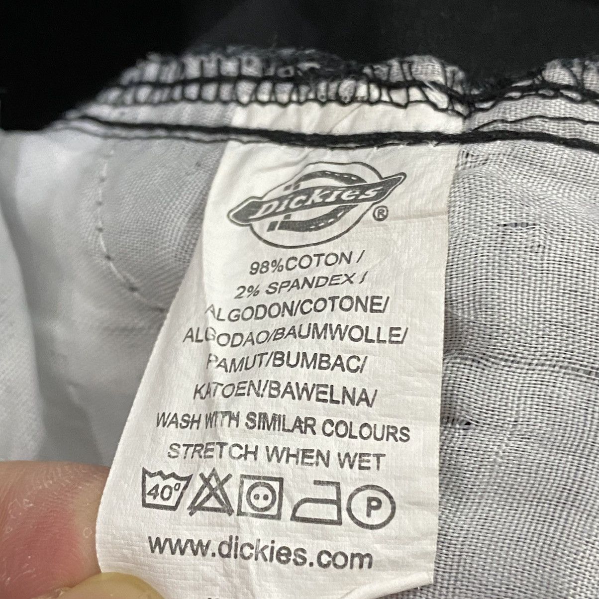 Dickies × Vintage Dickies black cargo pocket pant stretch Size US 34 / EU 50 - 6 Thumbnail