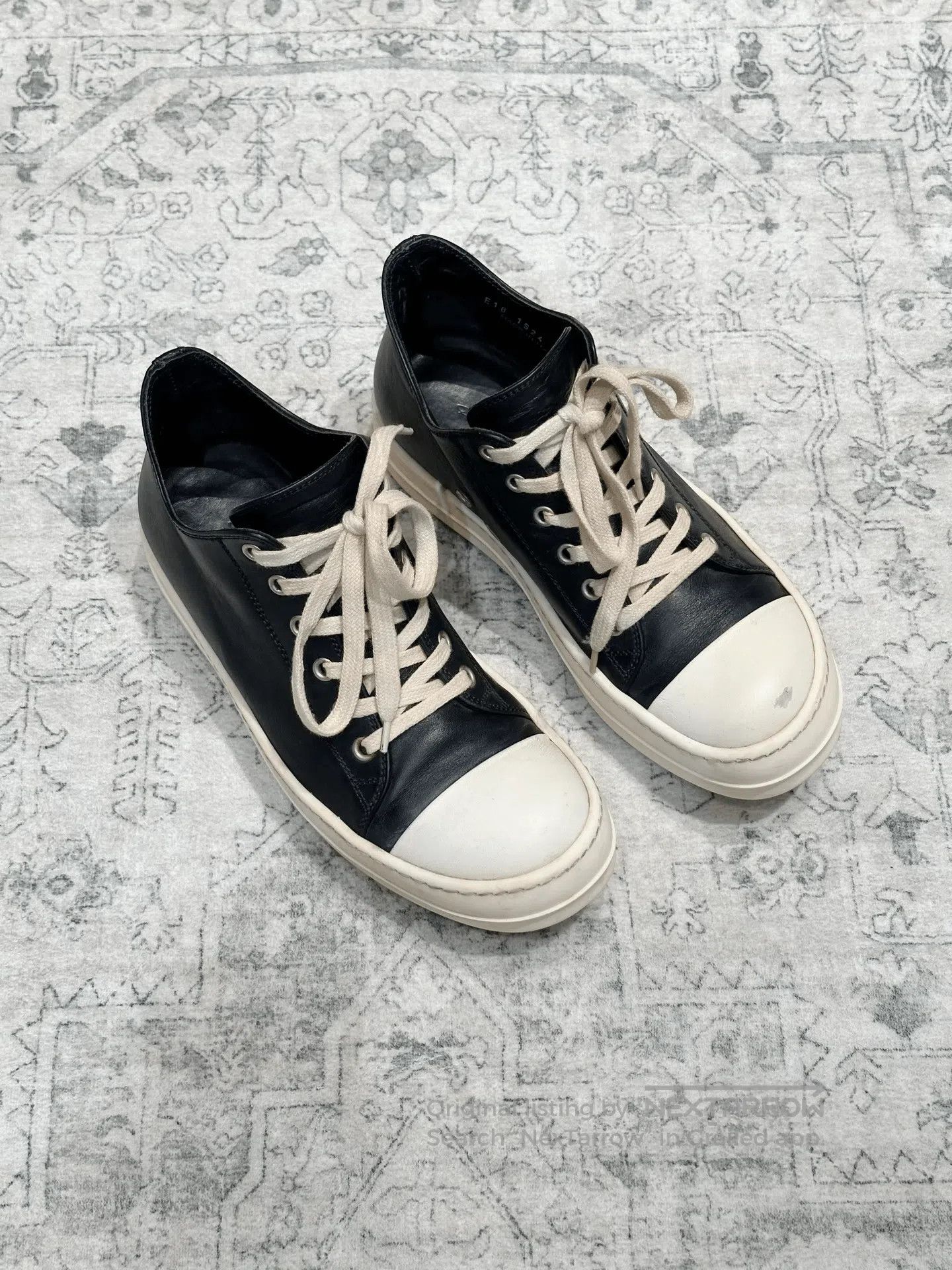 Rick Owens Rick Owens Main Line Low-Top Cow Leather. Size US 7 / IT 37 - 1 Thumbnail