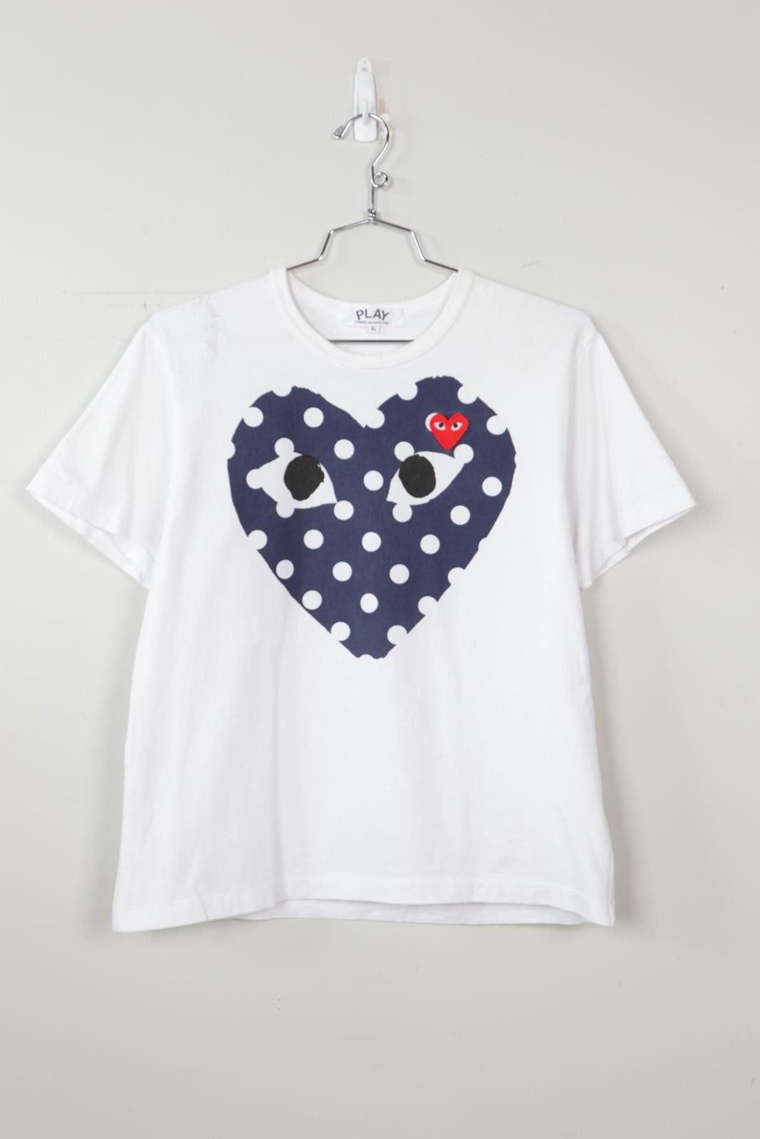 Comme des Garcons PLAY 2002' Comme des Garçons PLAY Polka Dot Heart T-Shirt Size ONE SIZE - 1 Thumbnail