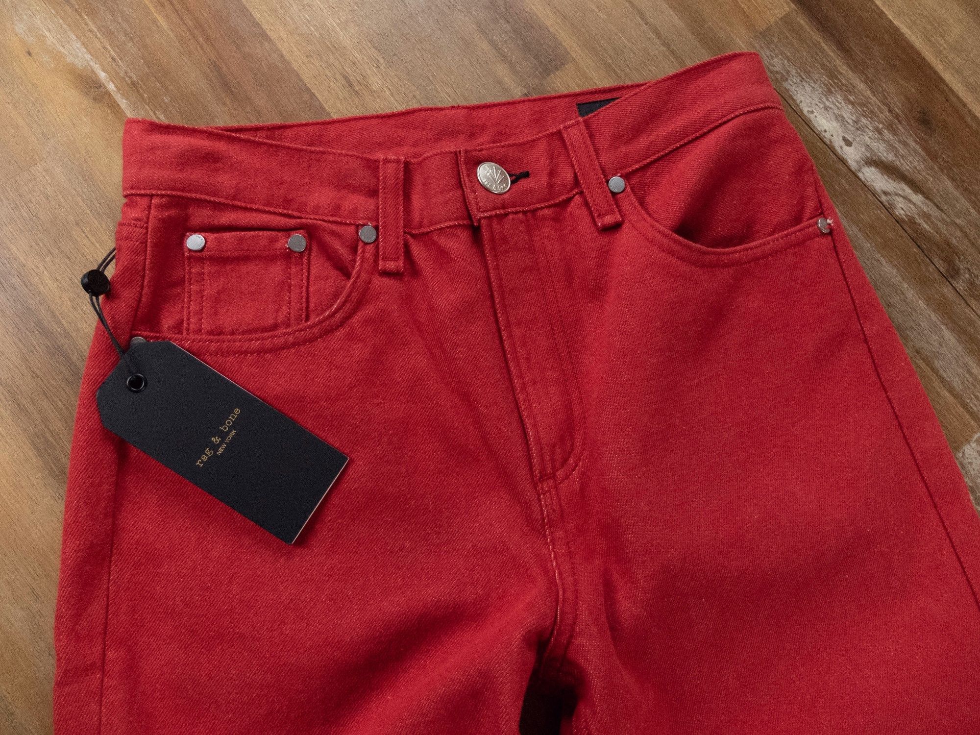 Rag & Bone RAG & BONE Ash slim fit high rise crop leg bull red jeans 26 Size 26" / US 2 / IT 38 - 4 Thumbnail
