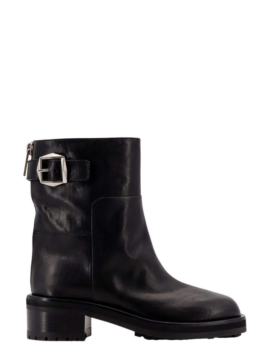 JIMMY CHOO Brooklyn Black Leather Ankle Boots