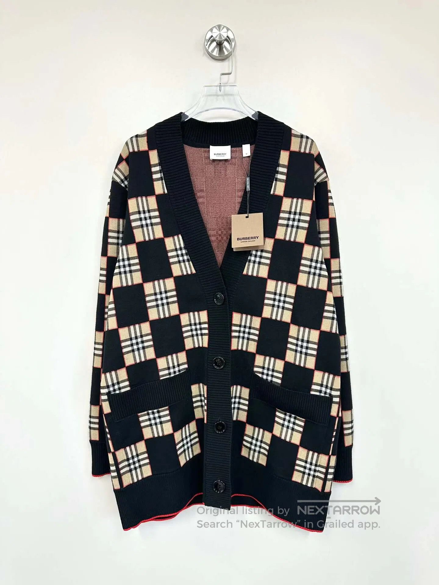 Burberry Burberry Black checkered knitting wool cardigan| Size US M / EU 48-50 / 2 - 1 Thumbnail