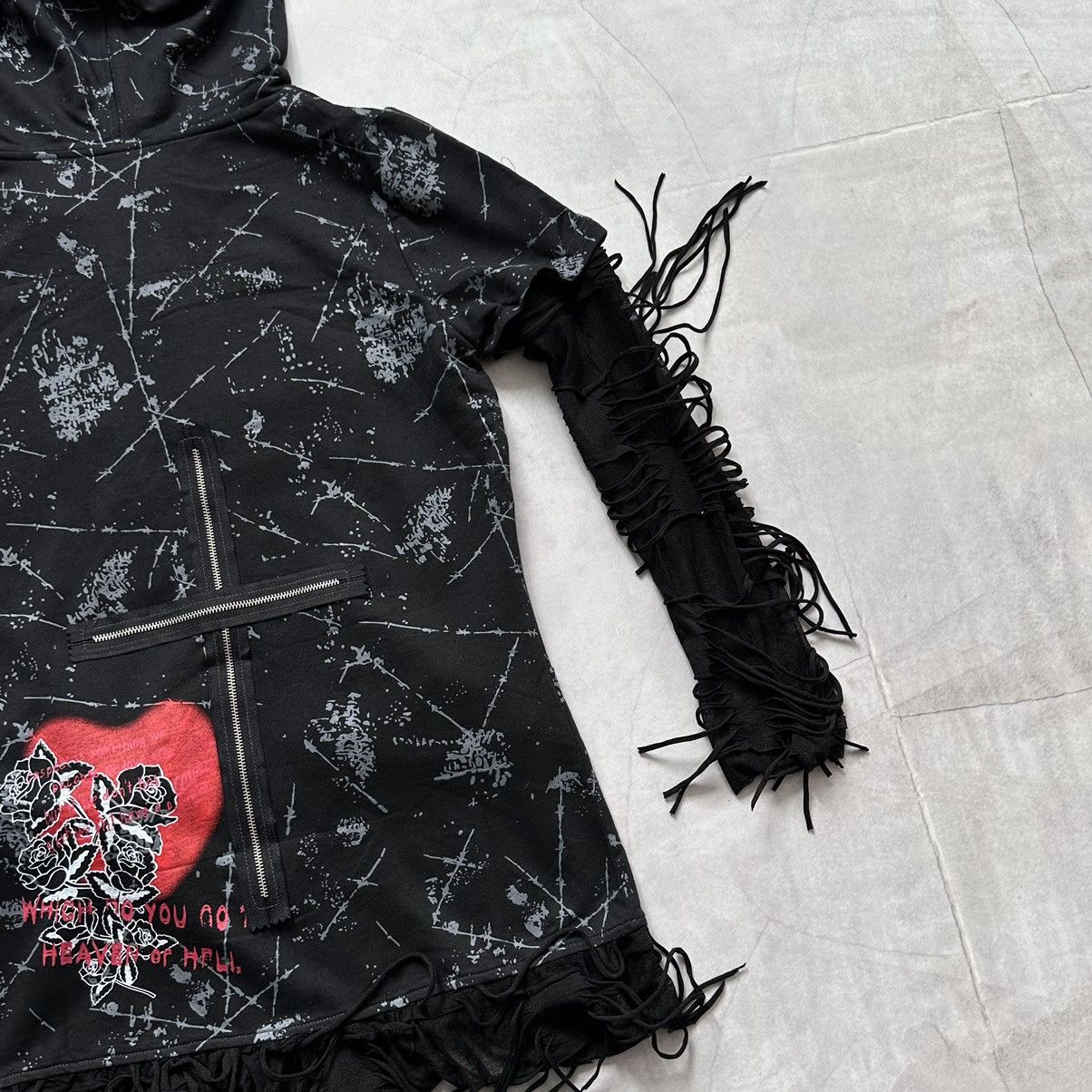 Hysteric Glamour × Undercover Punk Bondage Tripp NYC Impala Style Zip Hoodie Mesh Sleeves Size US S / EU 44-46 / 1 - 16 Thumbnail