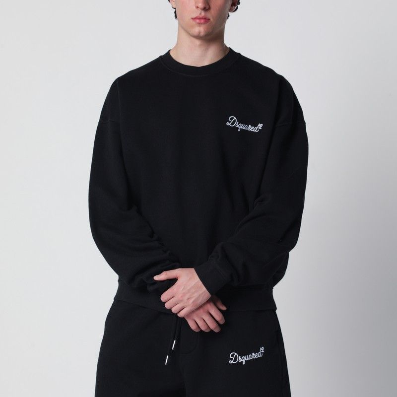 Dsquared2 Dsquared2 Black Relaxed-Fit Sweatshirt With Logo Size US M / EU 48-50 / 2 - 1 Thumbnail