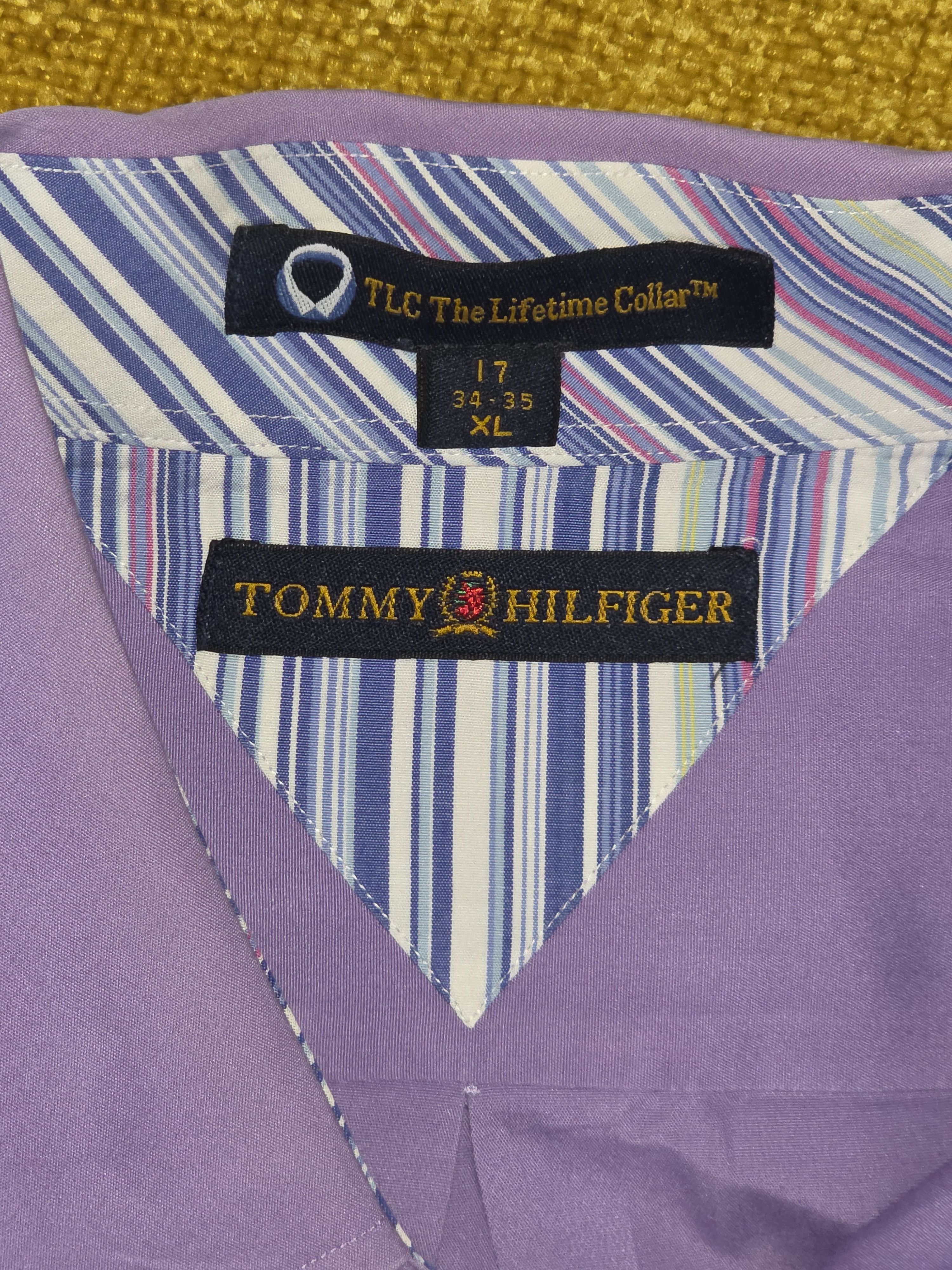 Tommy Hilfiger Tommy Hilfiger TLC Purple Dress Shirt Tall XL 17 34/35 Size US XL / EU 56 / 4 - 3 Thumbnail