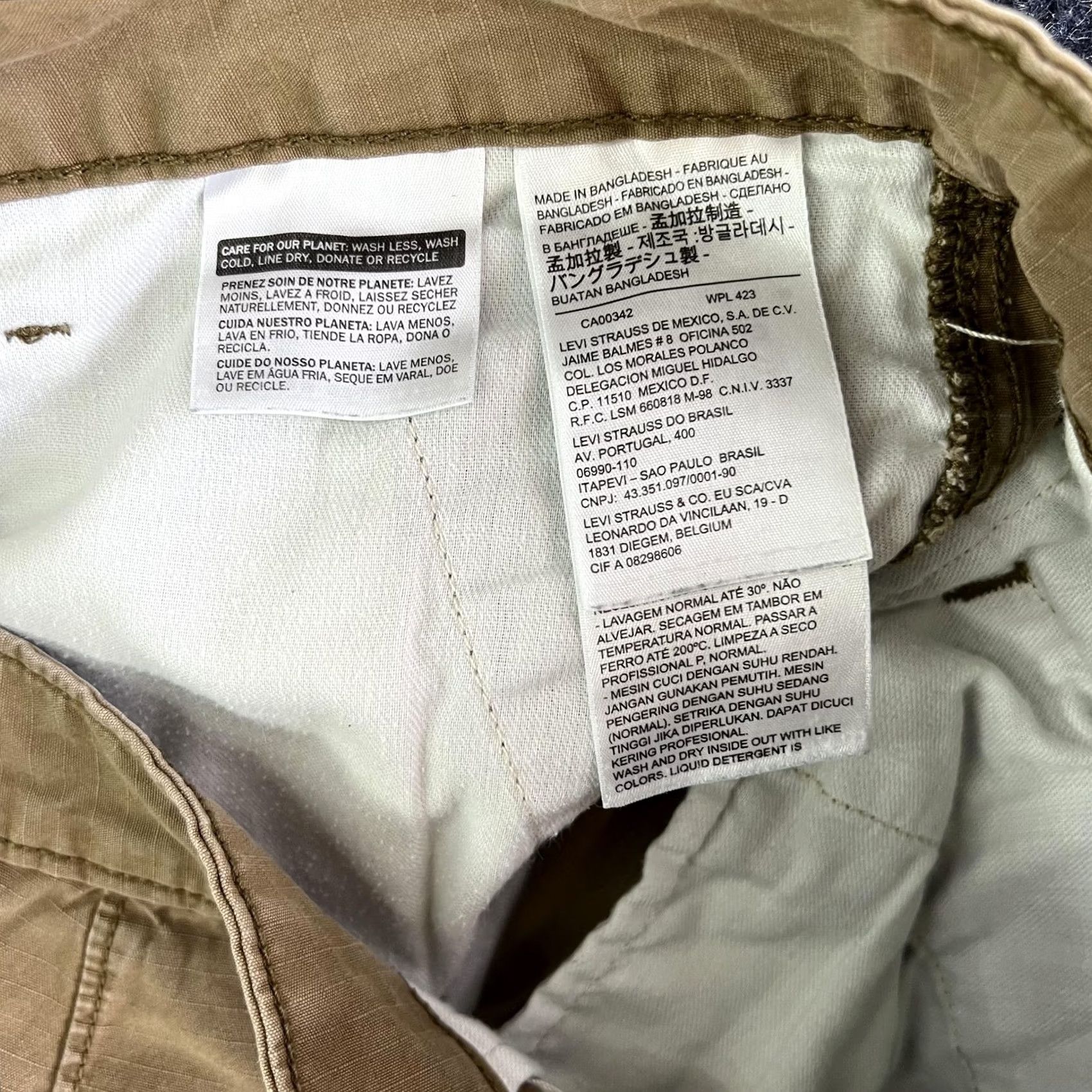 Levi's Y2K Mens Levi's Cargo Shorts 38 Beige Ripstop Casual Outdoor Utility Summer Size US 38 / EU 54 - 4 Thumbnail