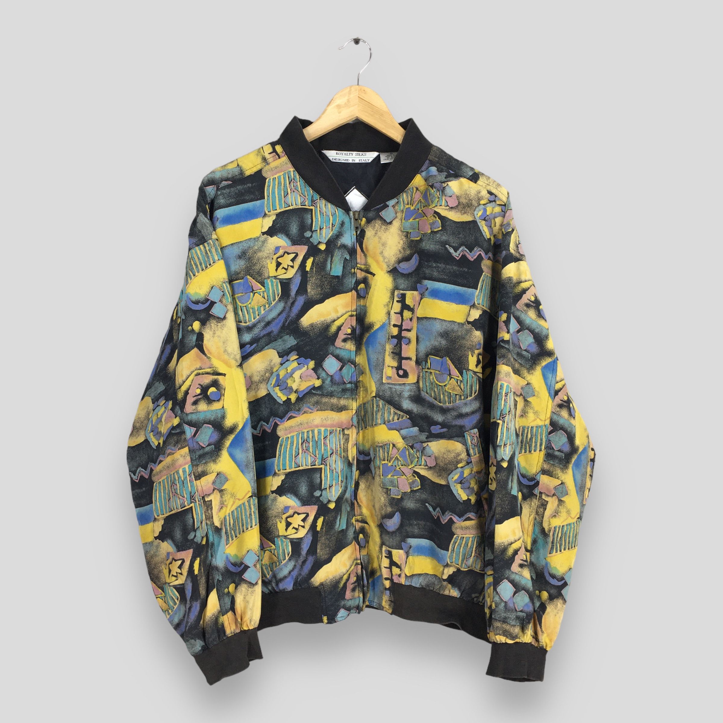 image of Art x Italian Designers Vintage 90's Royalty Baroque Silk Jacket Large, Men's