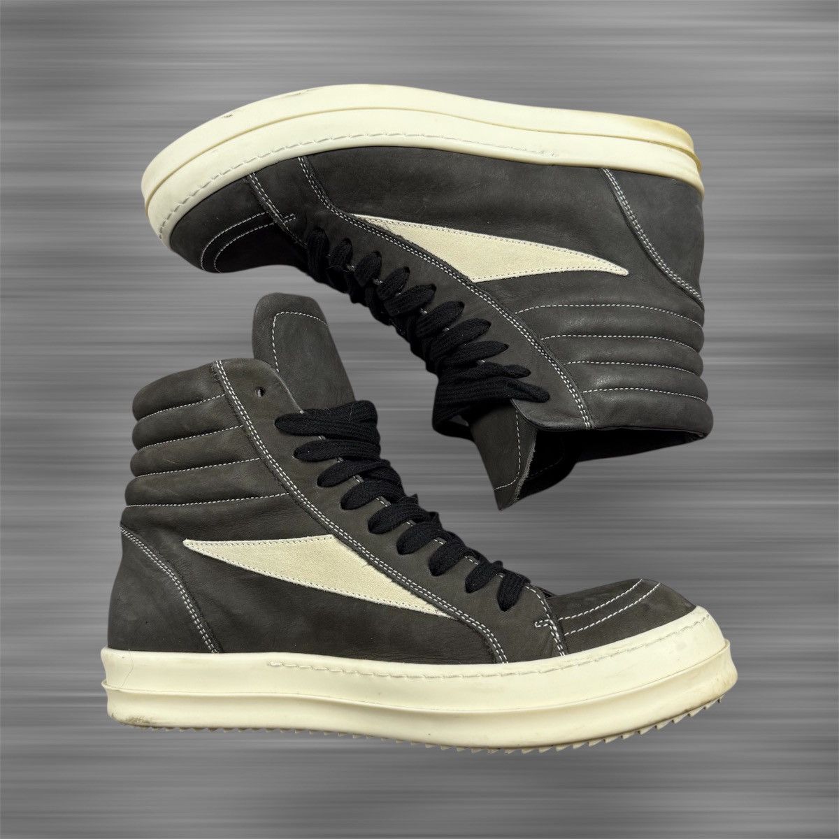 Rick Owens Rick Ownes High Vintage Shoes ‘Dust/Milk’ Size US 8.5 / EU 41-42 - 3 Thumbnail