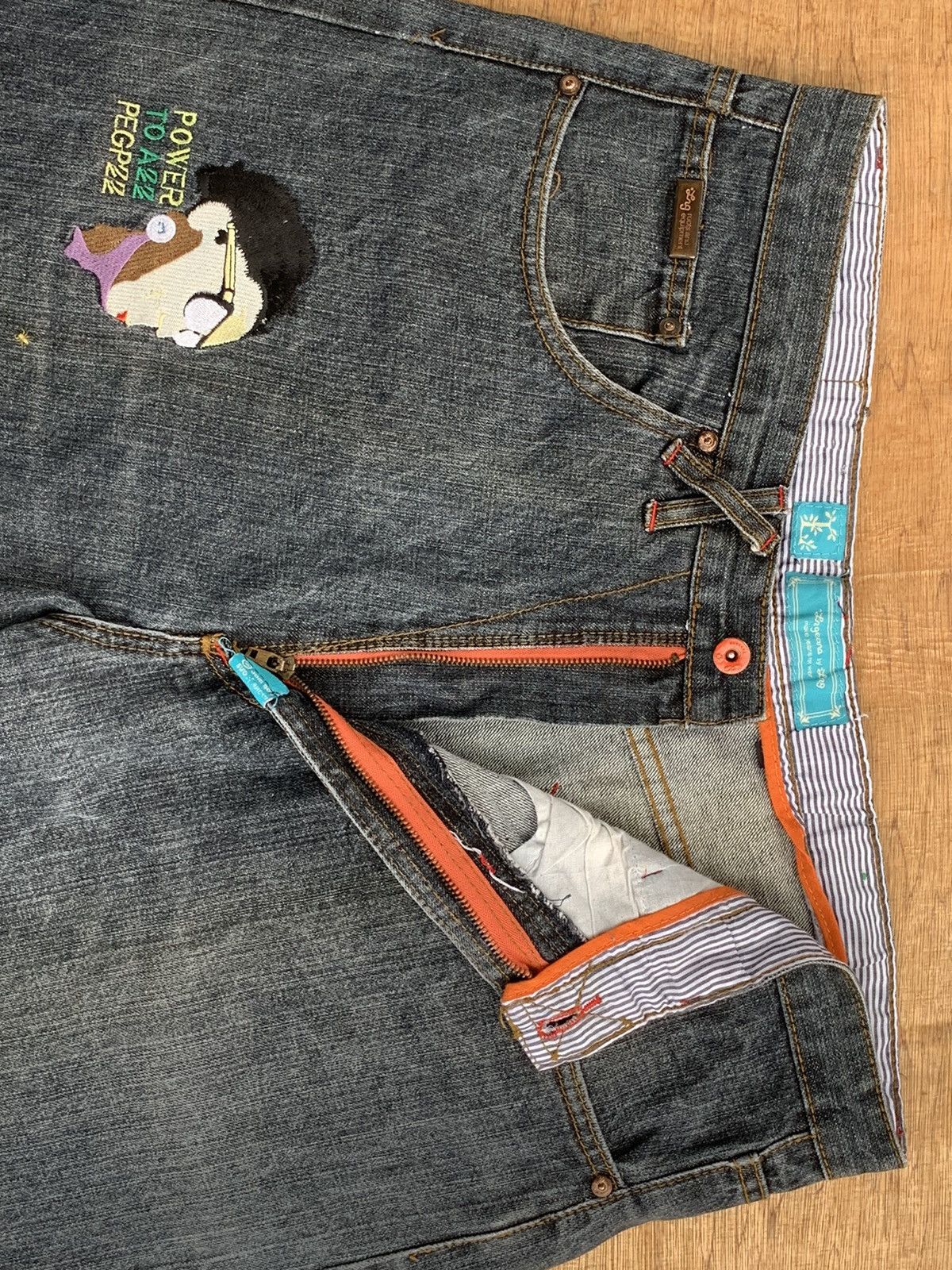 Vintage L.R.G Hip Hop Make Jeans Not War Baggy Denim Pants Size US 38 / EU 54 - 21 Thumbnail