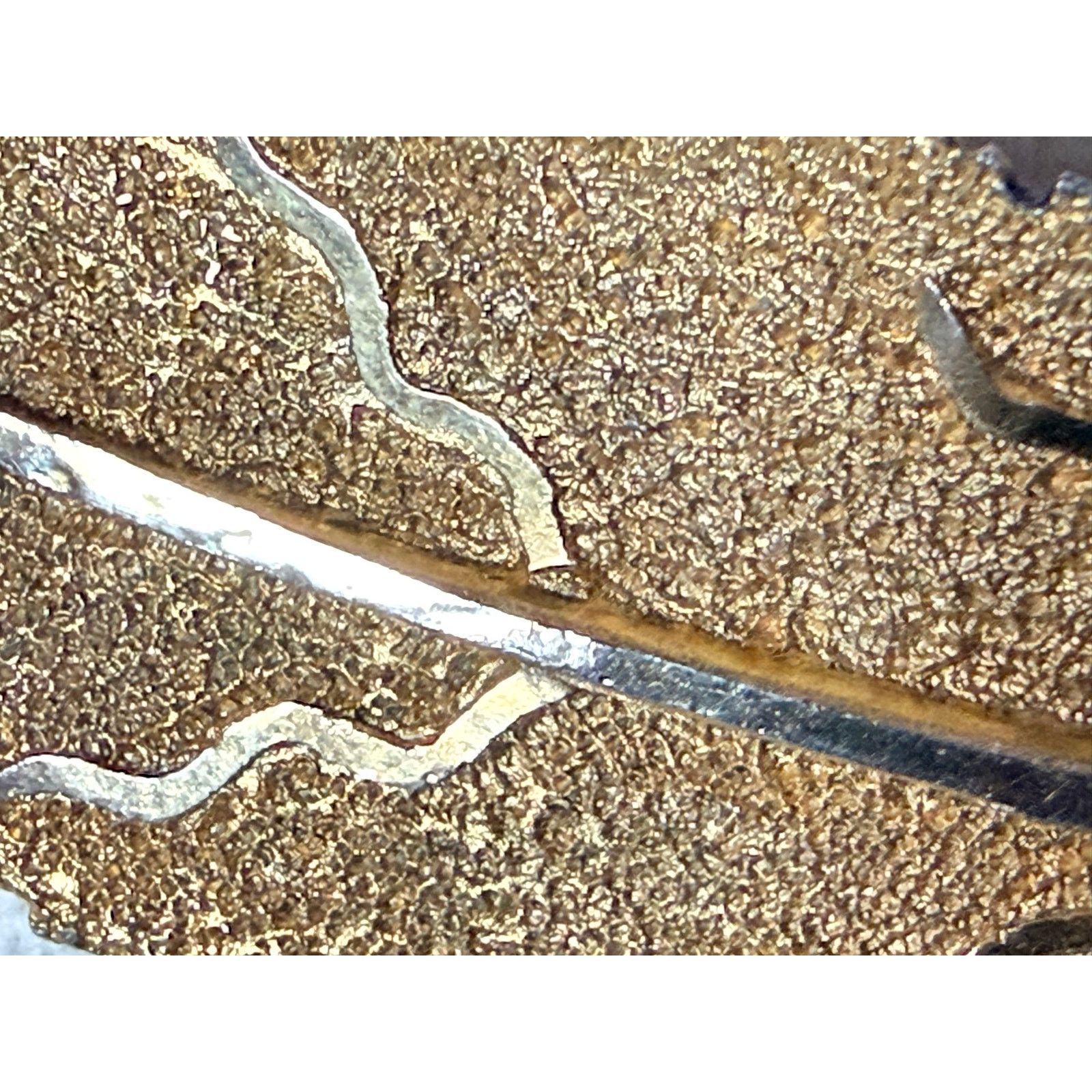 Vintage Vintage 1960s BSK Gold Tone Textured Leaf Brooch Pin Nature Size ONE SIZE - 5 Thumbnail
