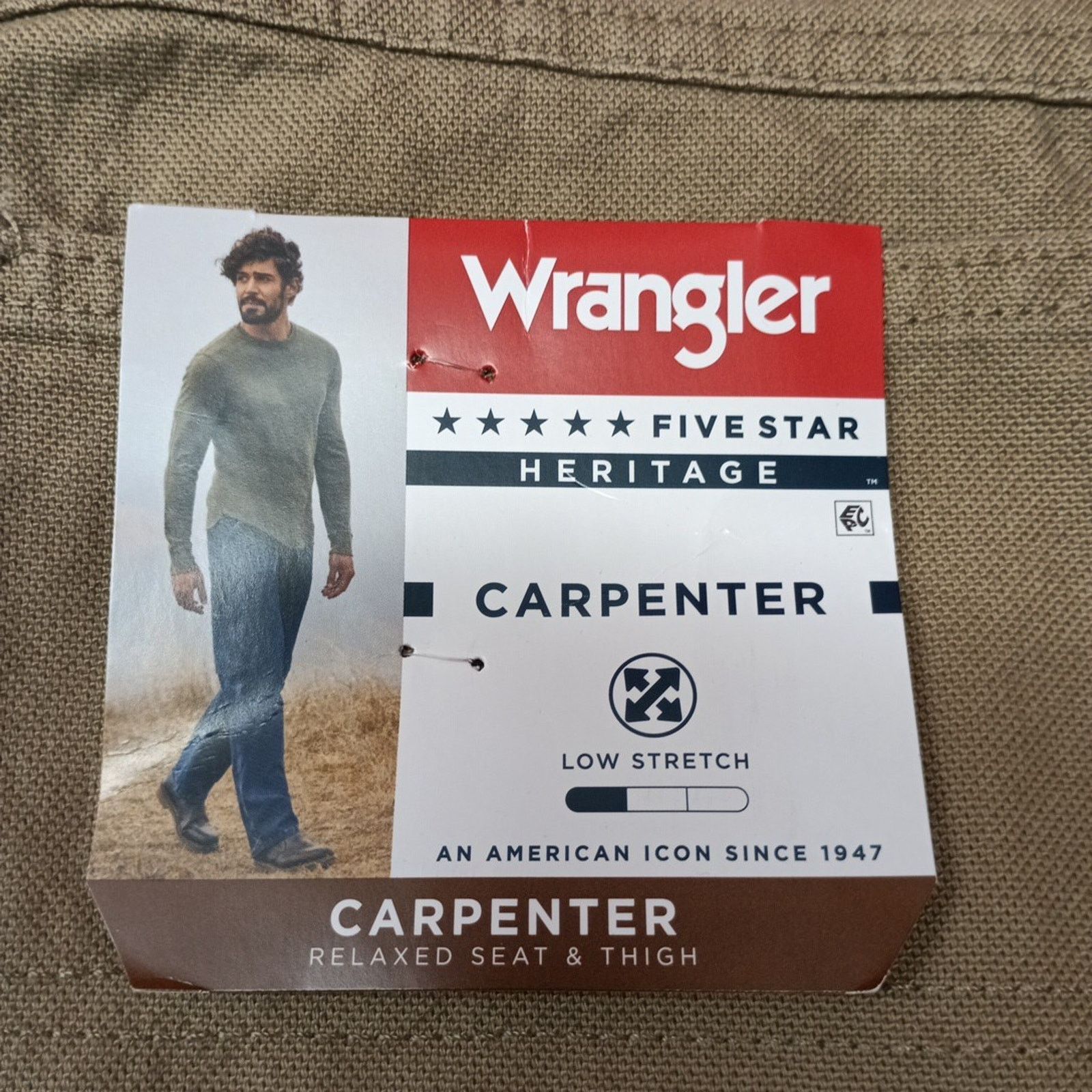Wrangler Wrangler Carpenter Pants Men's 38x34 Dark Khaki Relaxed Fit Size US 38 / EU 54 - 2 Thumbnail