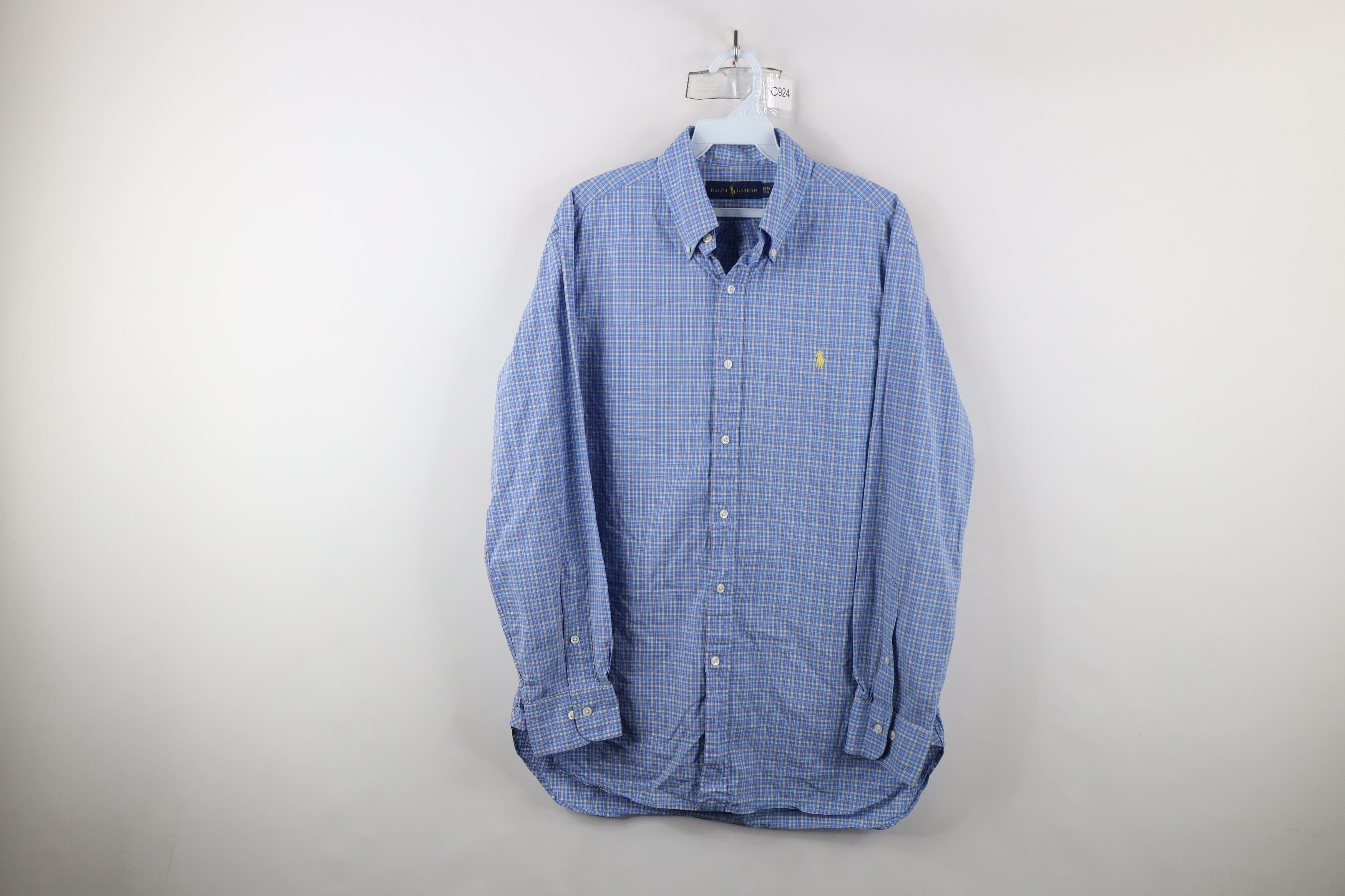 Ralph Lauren × Vintage Vintage Ralph Lauren Plaid Collared Button Down Shirt Size US M / EU 48-50 / 2 - 1 Thumbnail
