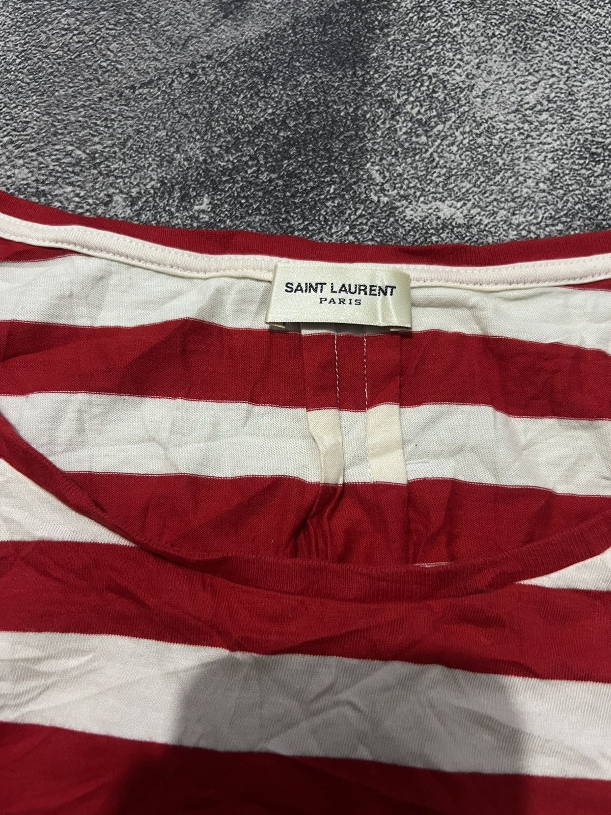Saint Laurent Paris Saint Laurent SS14 Striped Shirt Size L / US 10 / IT 46 - 3 Thumbnail
