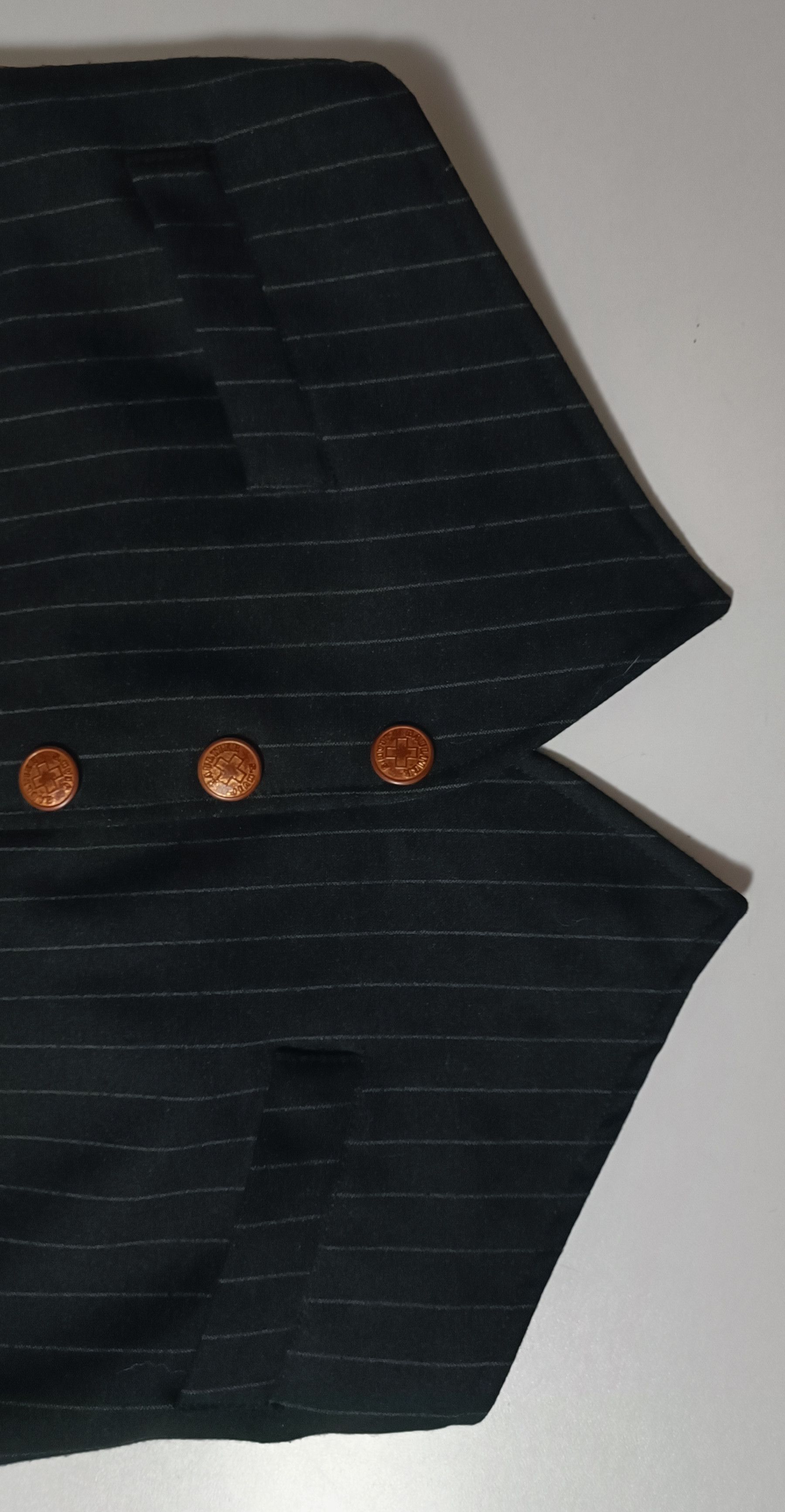 Jean Paul Gaultier 90's - Vest in courdoy and dark gray with stripes Size US S / EU 44-46 / 1 - 9 Thumbnail