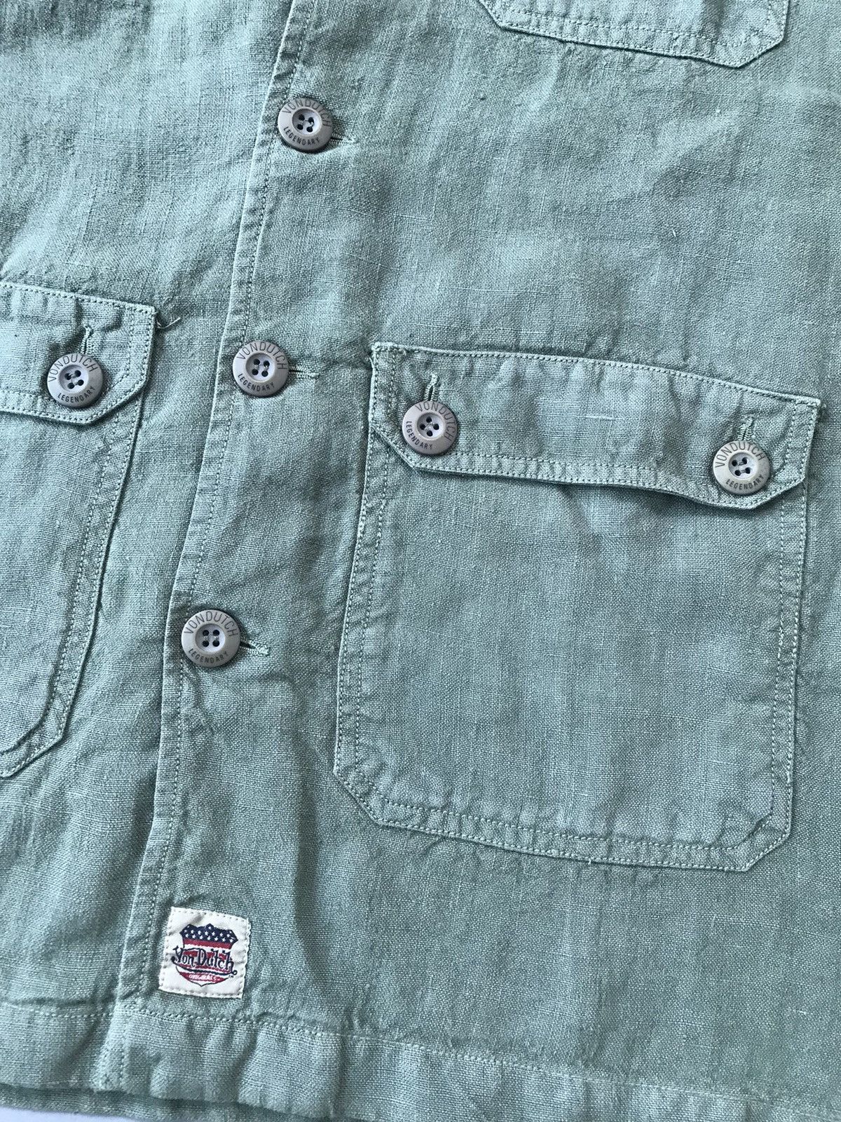 Vintage × Von Dutch Crazy Von Dutch SpellOut button up chore shirt Size US M / EU 48-50 / 2 - 4 Thumbnail