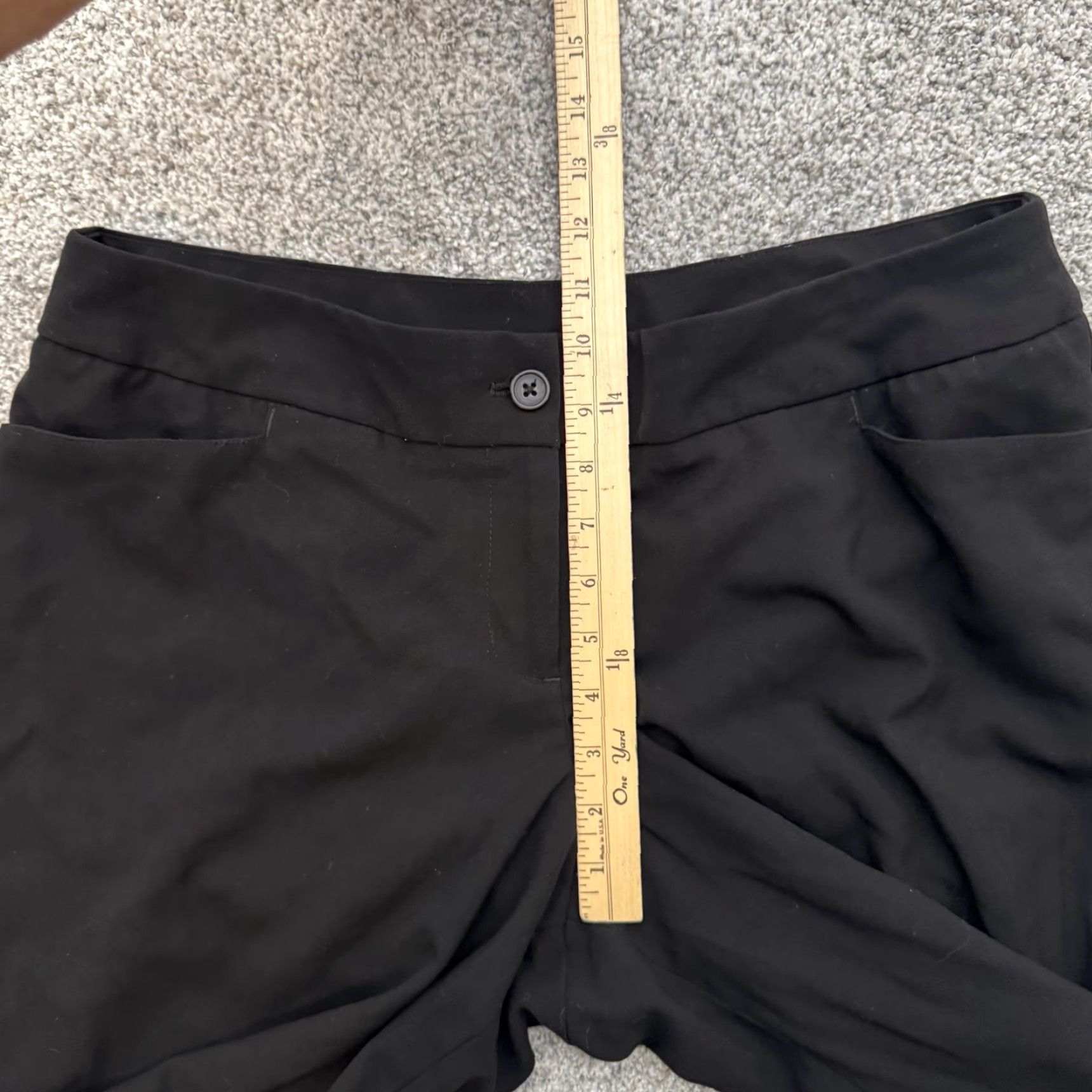 Vintage Lane Bryant Pants Womens 14 Black Stretch Straight Leg Career Office Trouser Dress Pants Workwear Pants Womens Size 36" / US 14 / IT 50 - 5 Thumbnail
