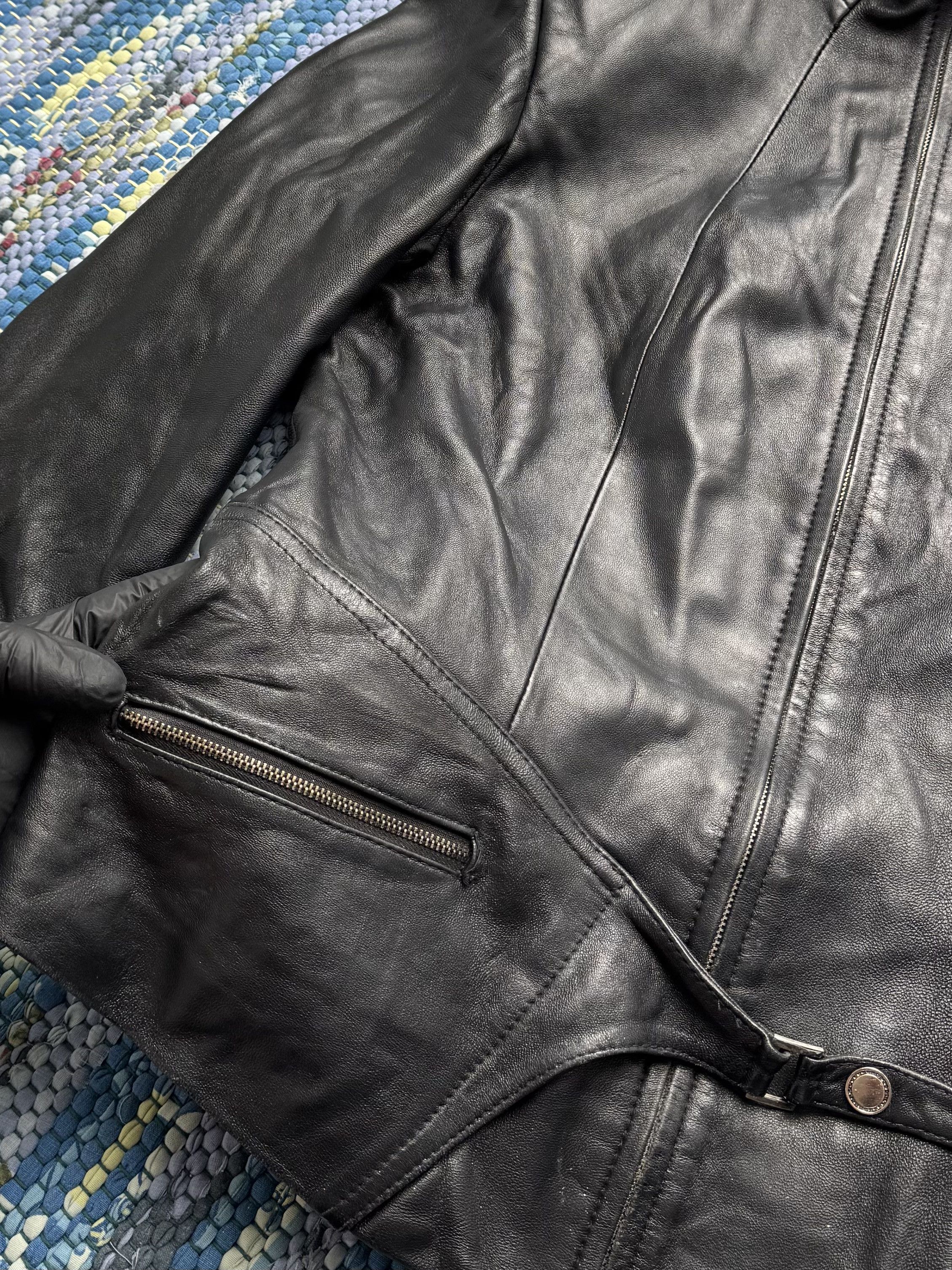Vintage Vintage Cropped Leather Jacket A8(V8)D15 Size L / US 10 / IT 46 - 5 Thumbnail