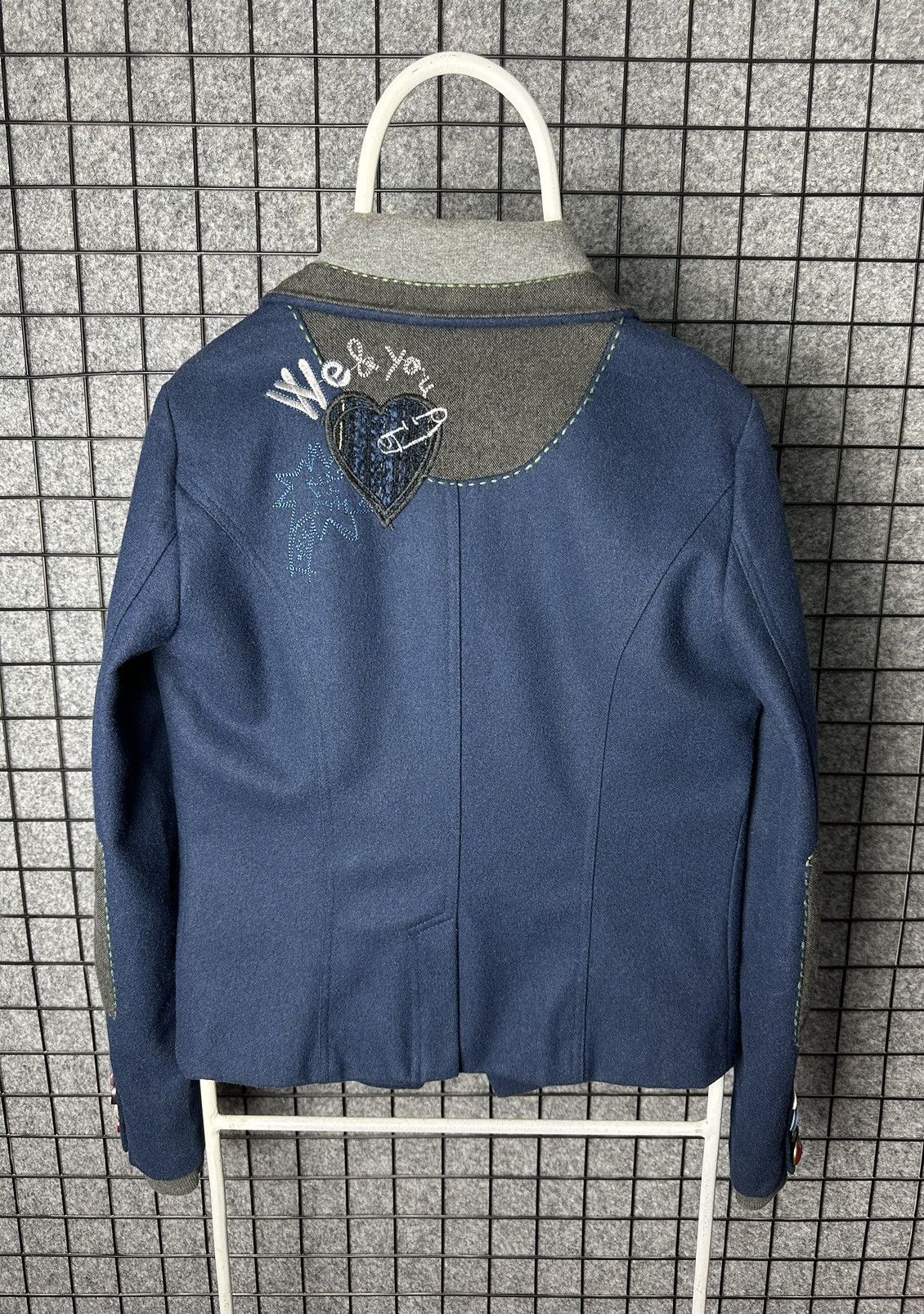 Desigual Desigual Y2K Embroidered Back Art Elbow Patch Blazer Size 40 Size S / US 4 / IT 40 - 14 Thumbnail