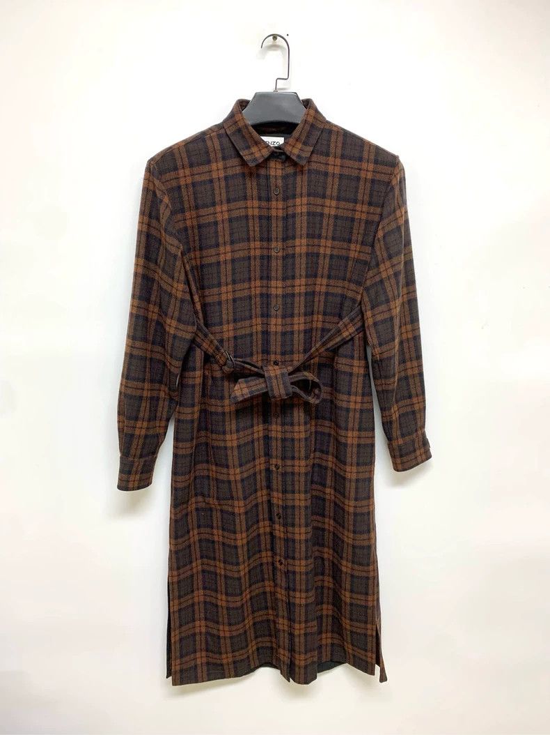 Kenzo Kenzo Plaid Long Trench Coat - dmc Size US XS / EU 42 / 0 - 1 Thumbnail