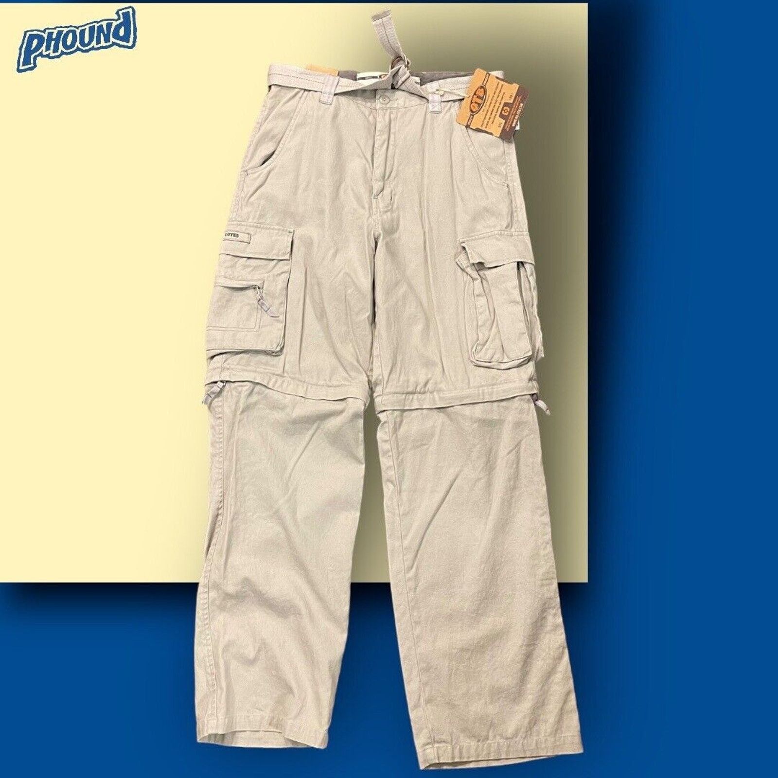 Rare One Tough Brand Pants 32x34 Gray Wide Leg Baggy Y2K Shorts | Grailed