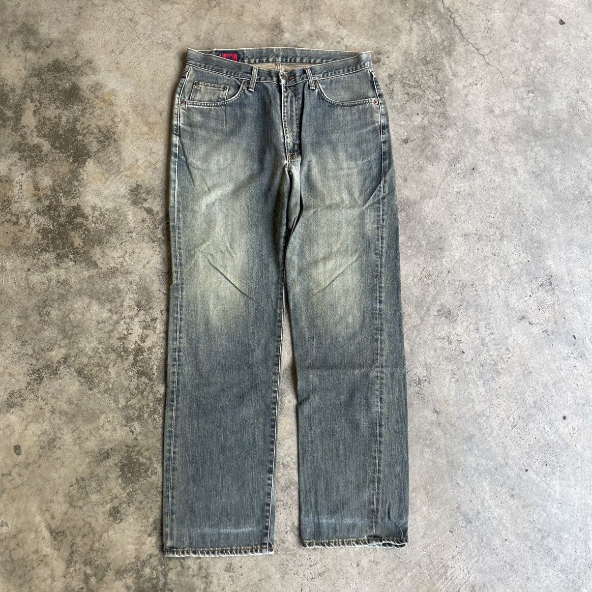 Edwin 🔥Vintage Edwin 503Z Stoned Washed Distress Denim Jeans Size US 35 - 1 Thumbnail