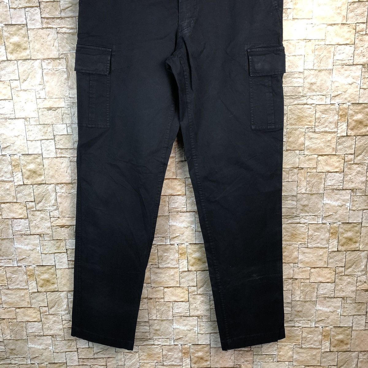 Japanese Brand Uniqlo Black japan utility tactical Cargo Pants #A645 Size US 34 / EU 50 - 3 Thumbnail
