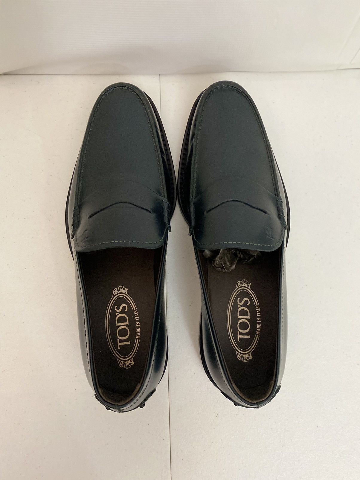 Tod's Tod’s 🇮🇹 Dark Green Polished Penny Loafer Rare Colorway New Size US 9.5 / EU 42-43 - 3 Thumbnail